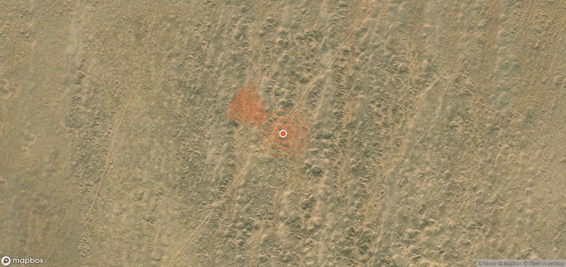 Mapa satelital de plumas de metano en Turkmenistán