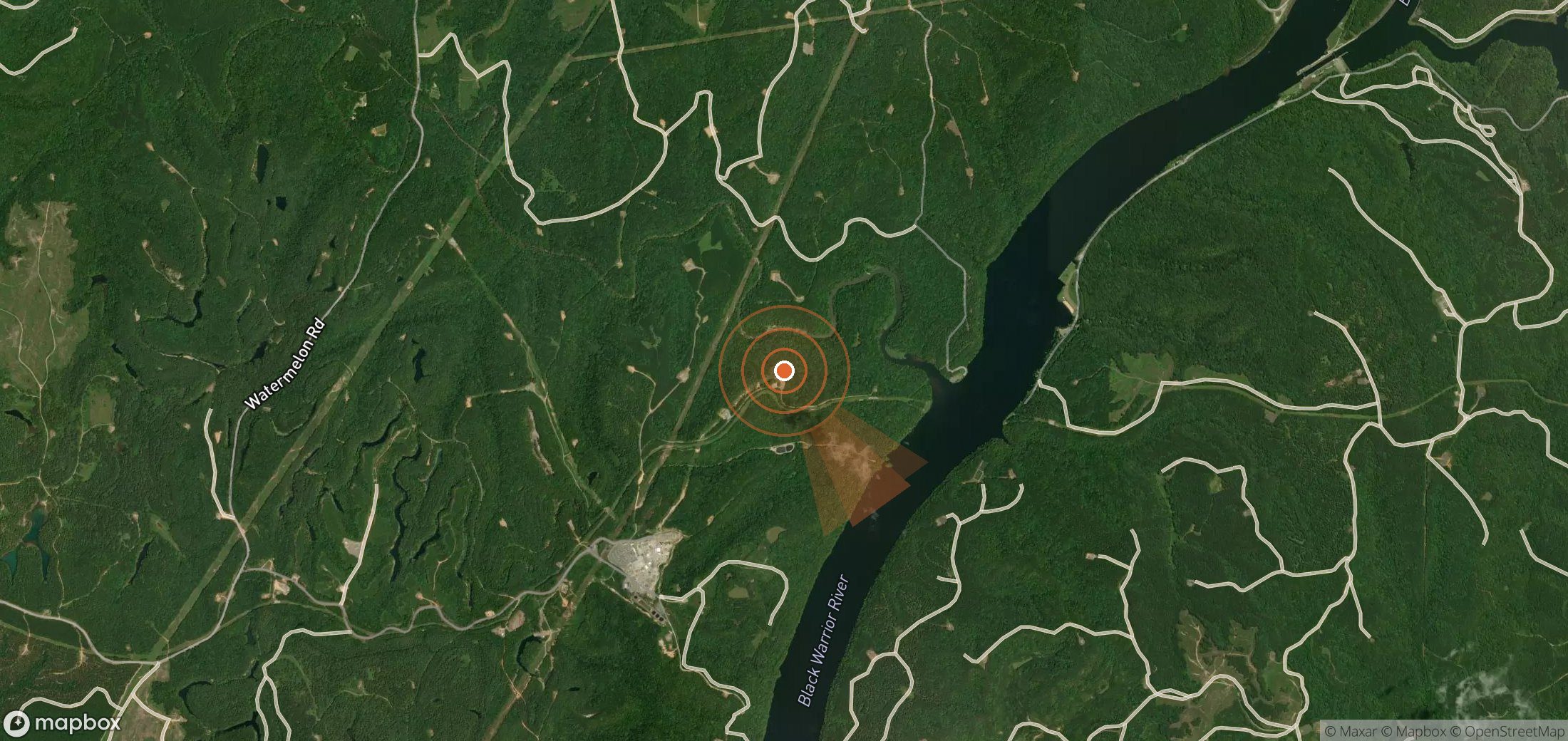 Mapa satelital de plumas de metano en Estados Unidos