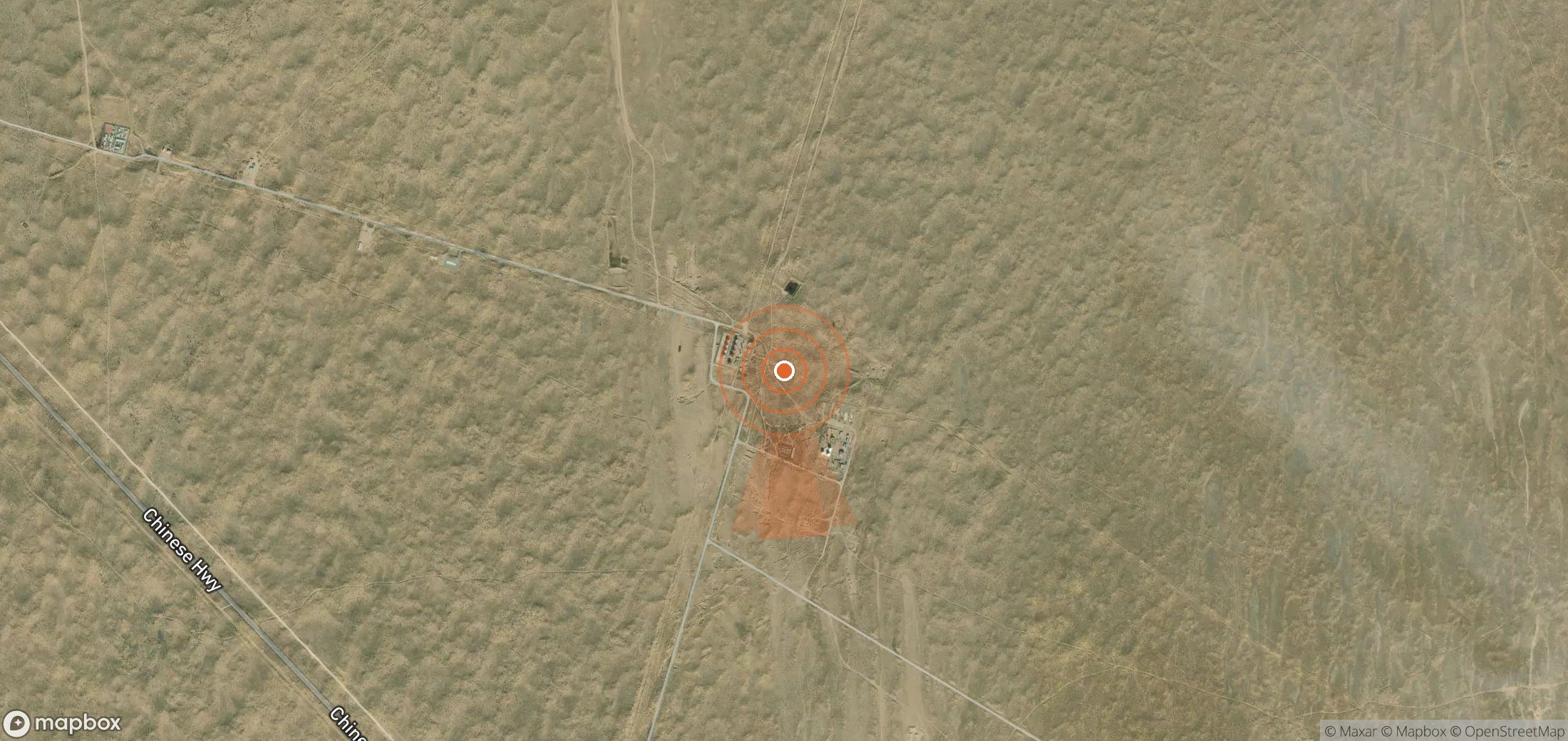 Satellite map of methane plume locations in Turkmenistan