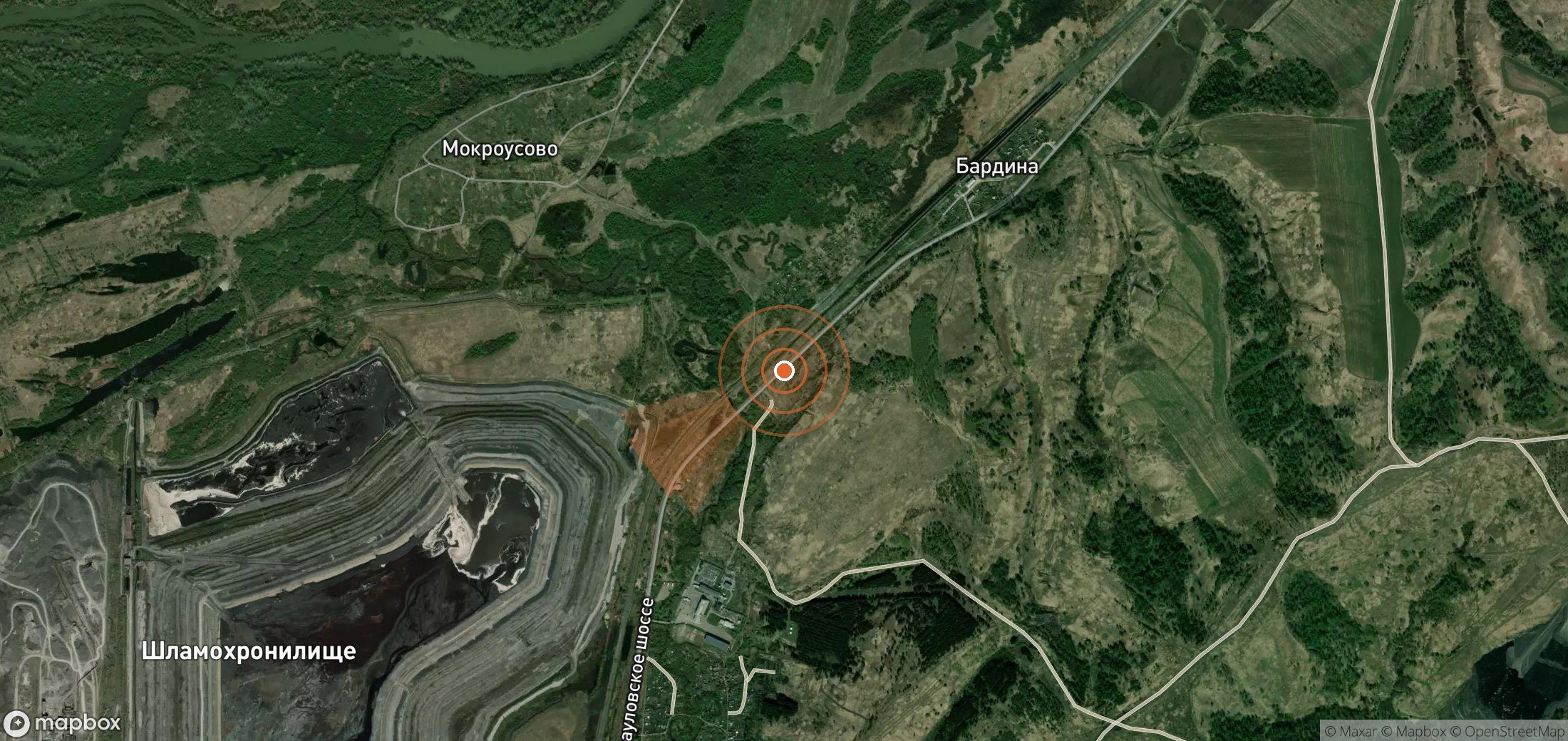 Satellite map of methane plume locations in Russia