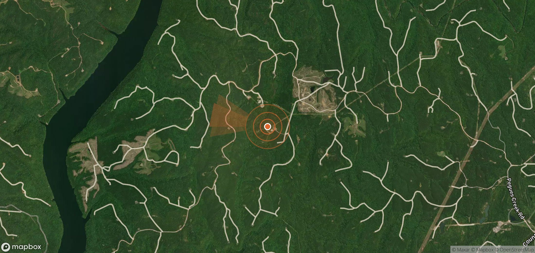 Mapa satelital de plumas de metano en Estados Unidos