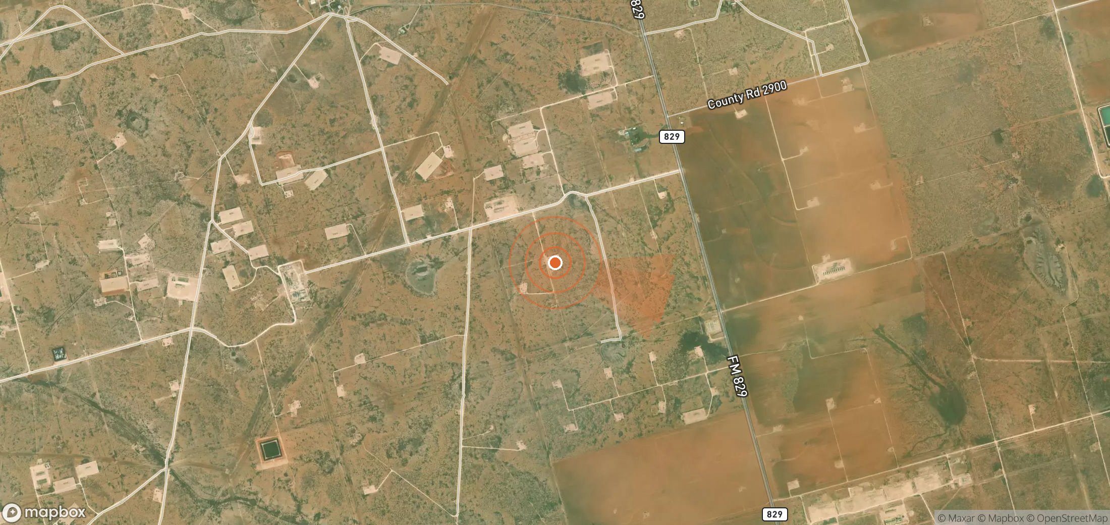 Satellite map of methane plume locations in United States