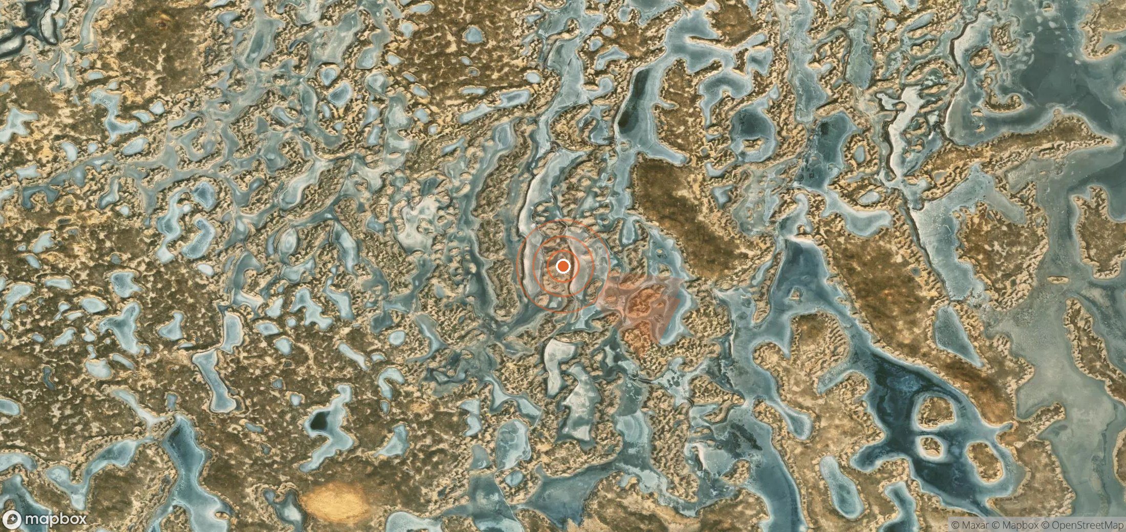 Satellite map of methane plume locations in Kazakhstan