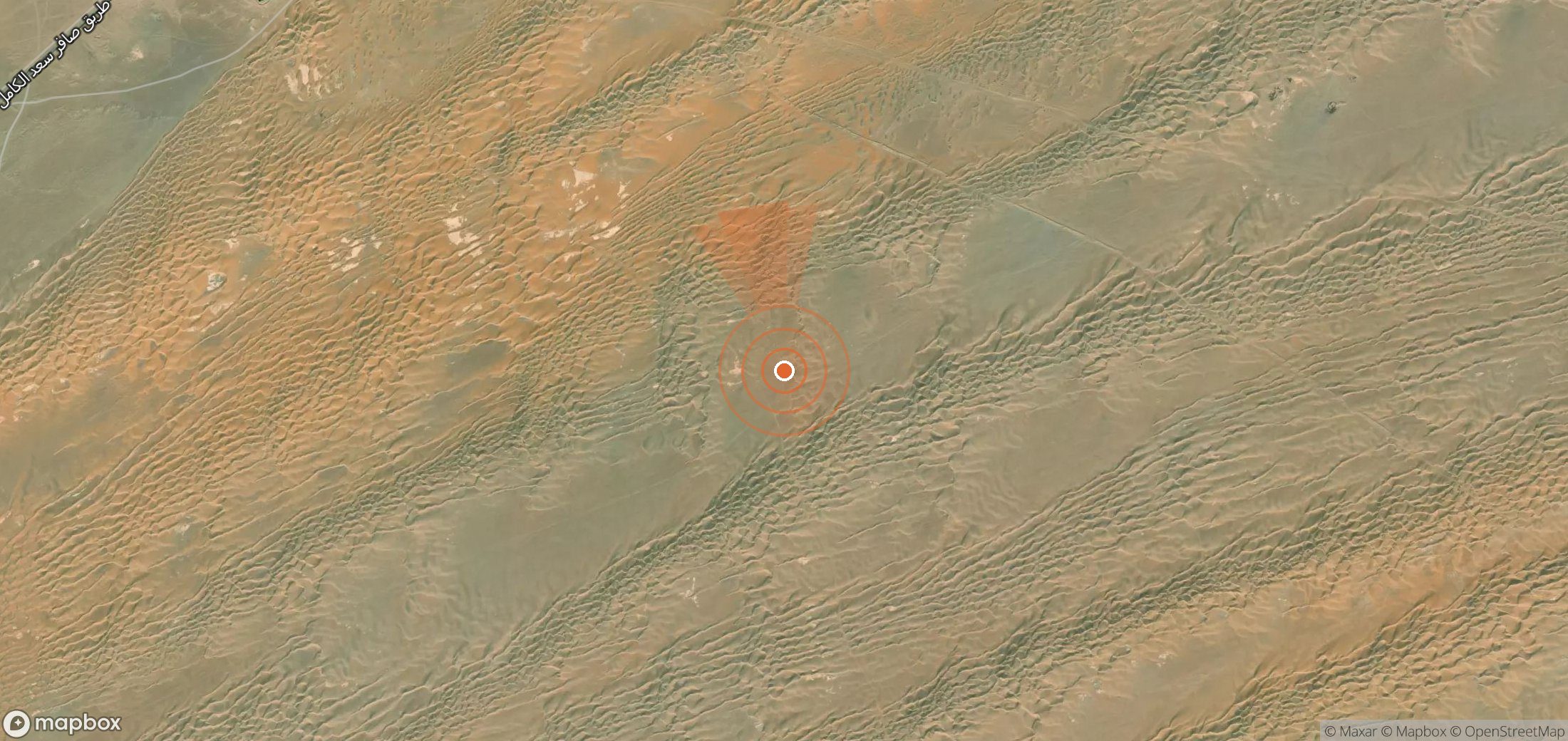 Satellite map of methane plume locations in Yemen