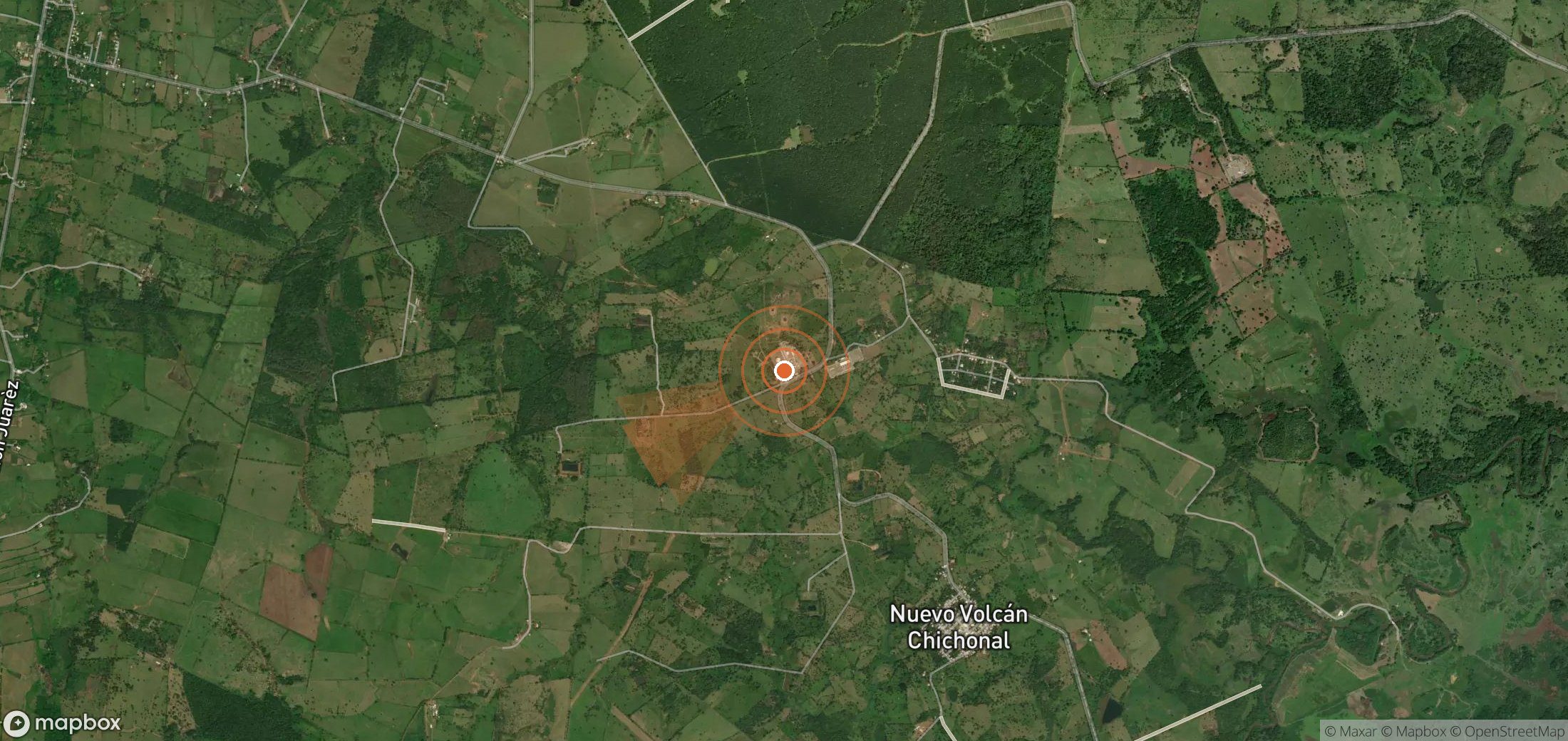 Satellite map of methane plume locations in Mexico