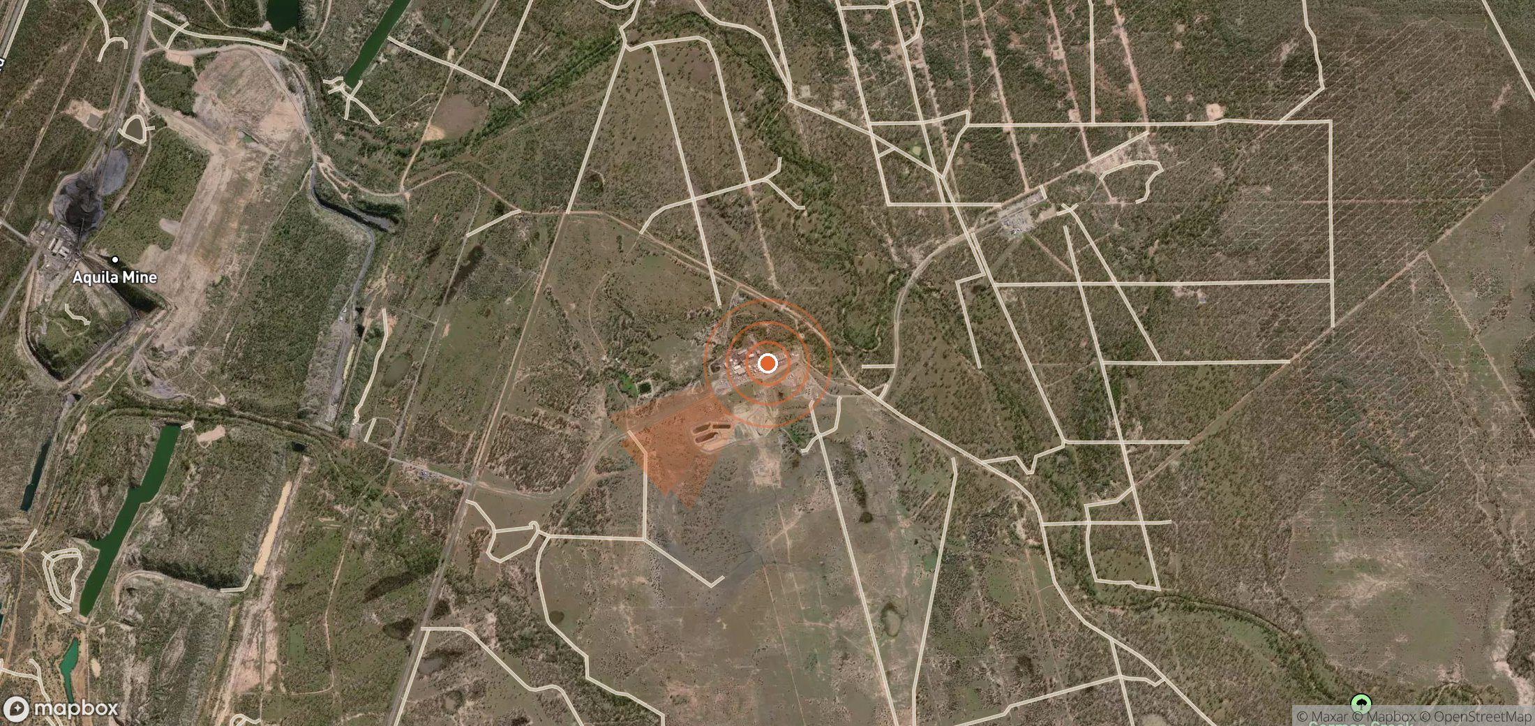 Mapa satelital de plumas de metano en Australia