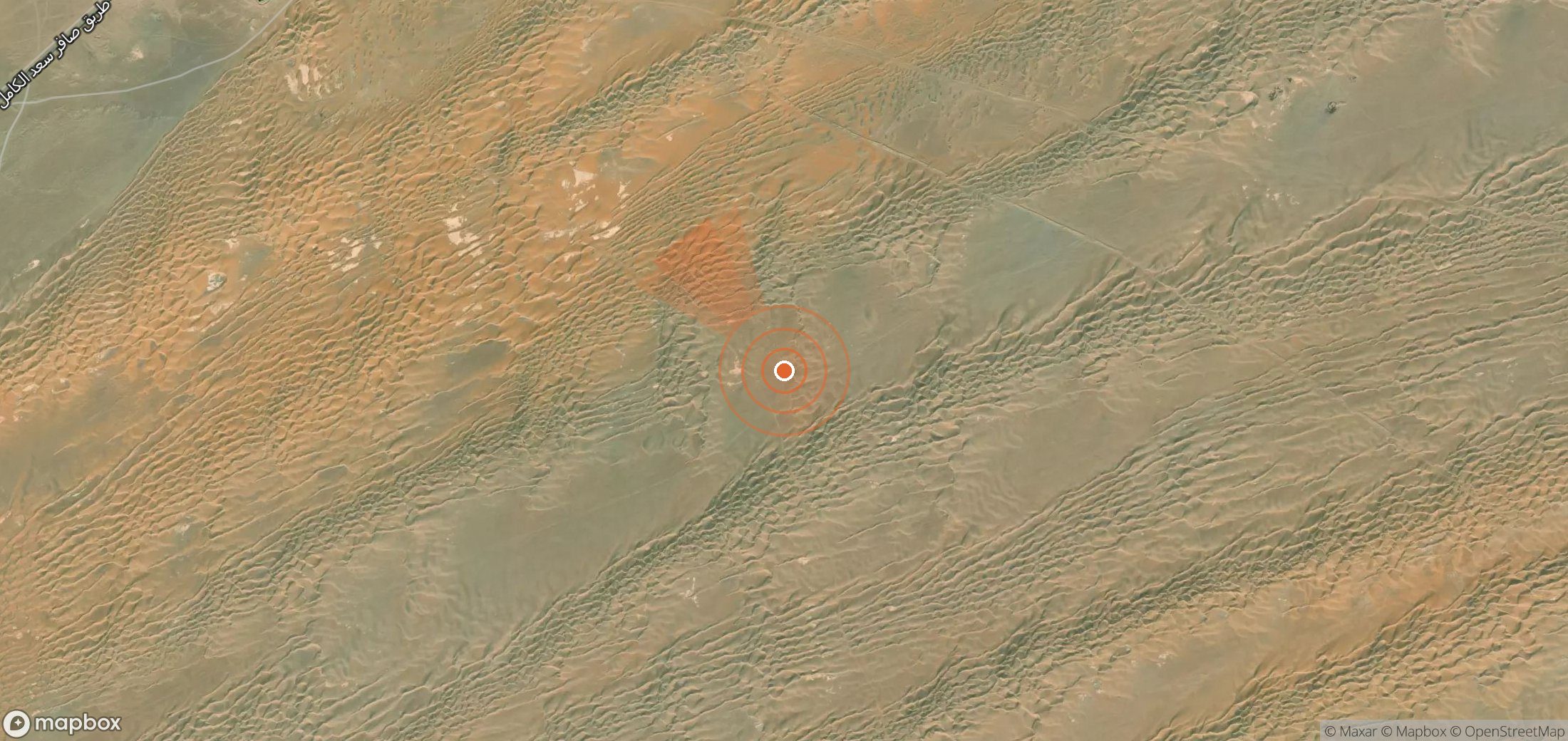 Satellite map of methane plume locations in Yemen