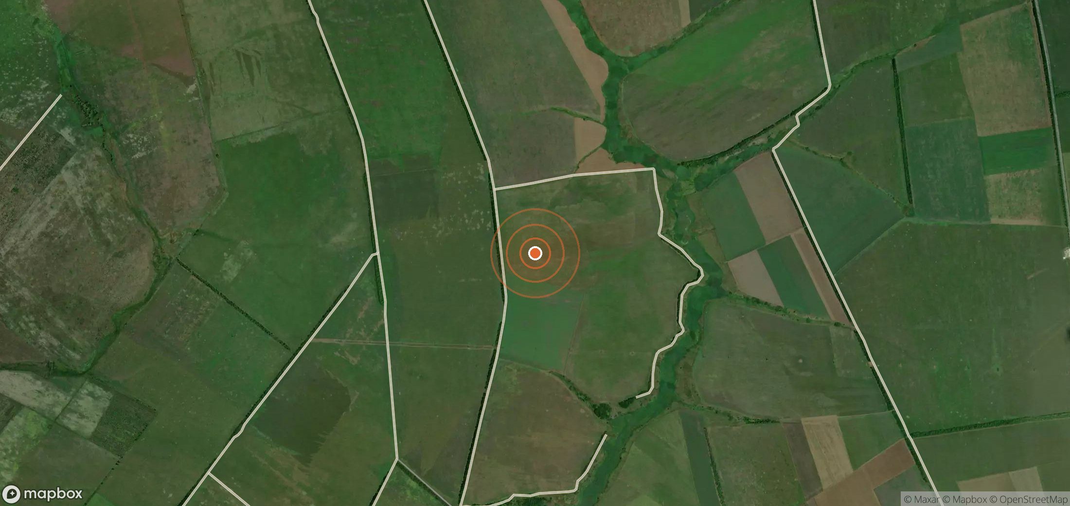 Satellite map of methane plume locations in Ukraine