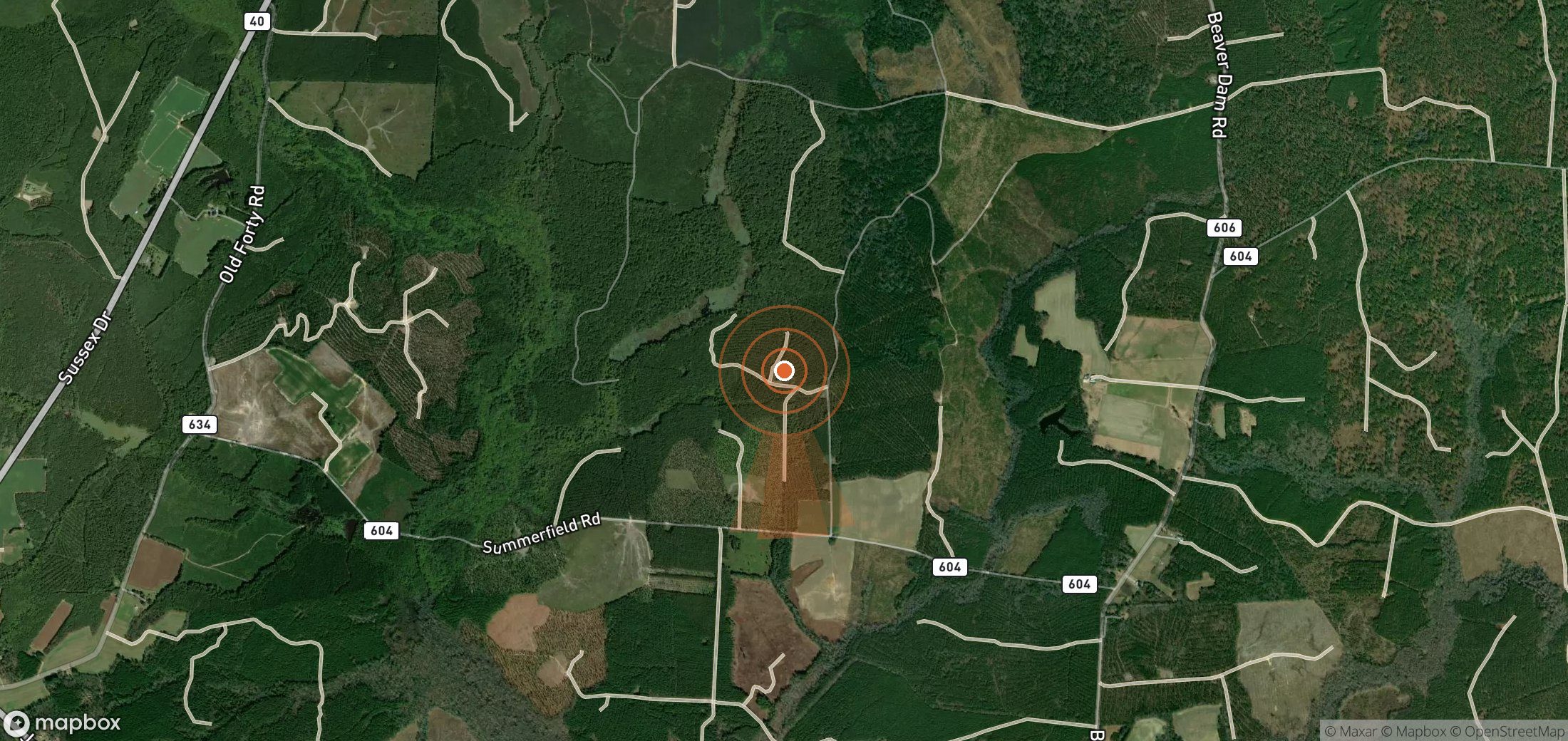 Satellite map of methane plume locations in United States