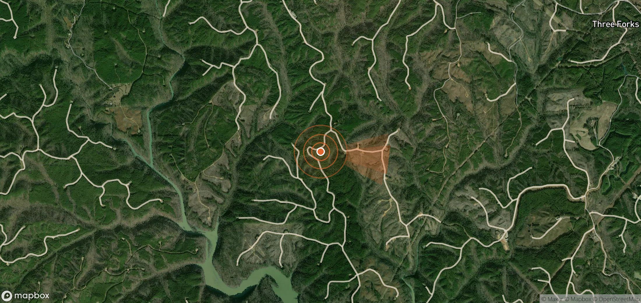 Satellite map of methane plume locations in United States