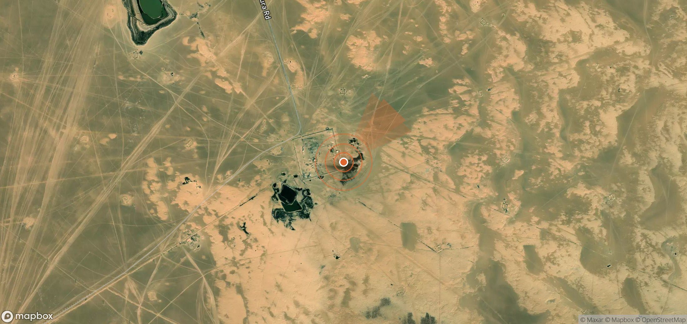 Mapa satelital de plumas de metano en Libia