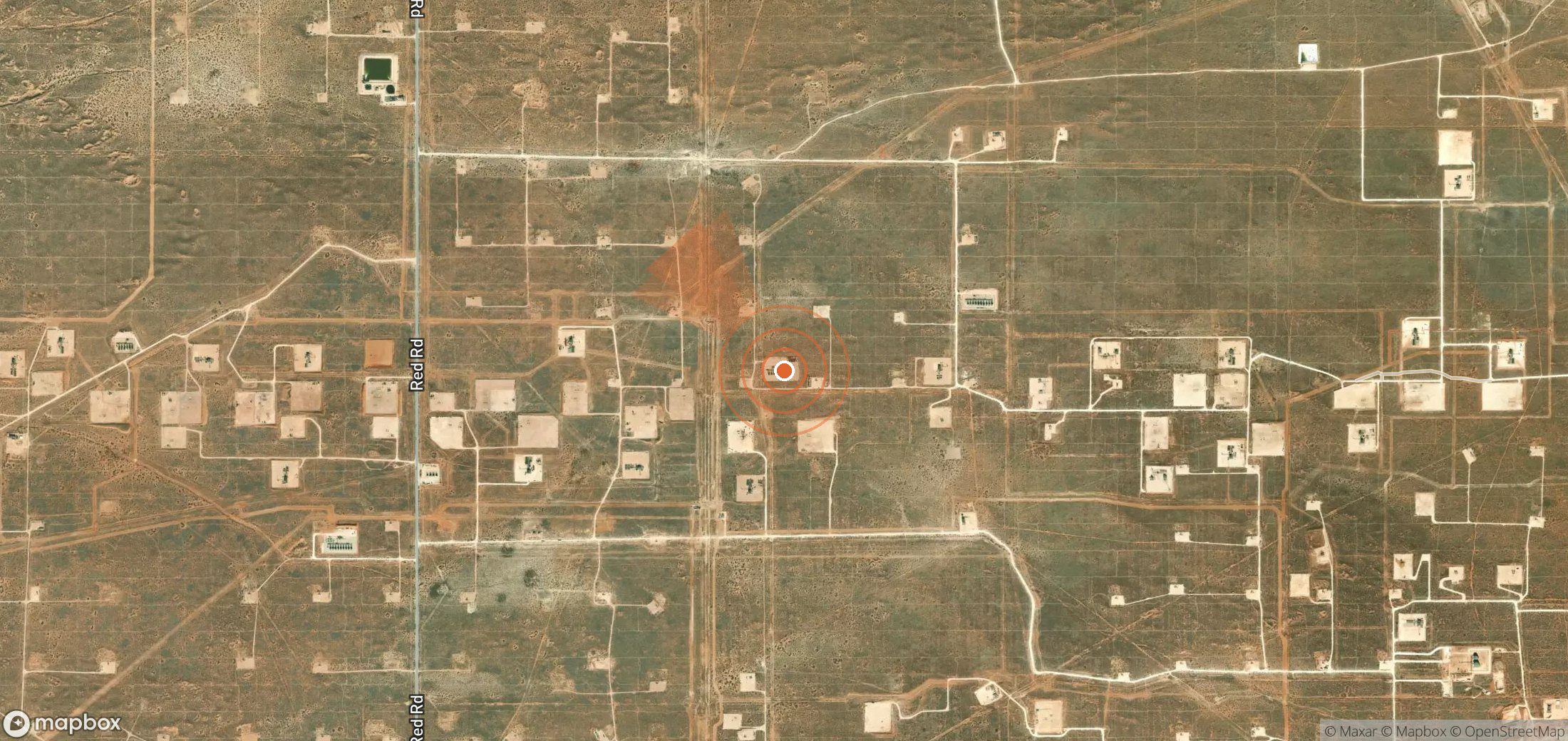 Mapa satelital de plumas de metano en Estados Unidos
