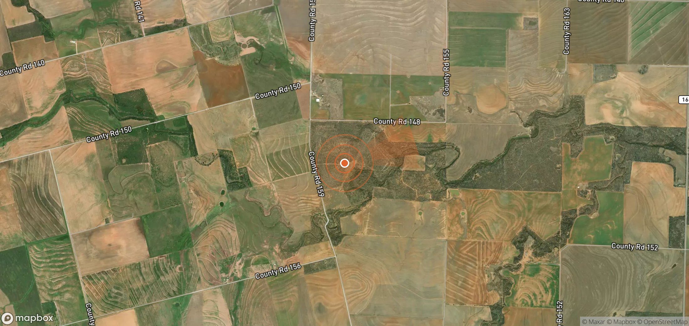Satellite map of methane plume locations in United States