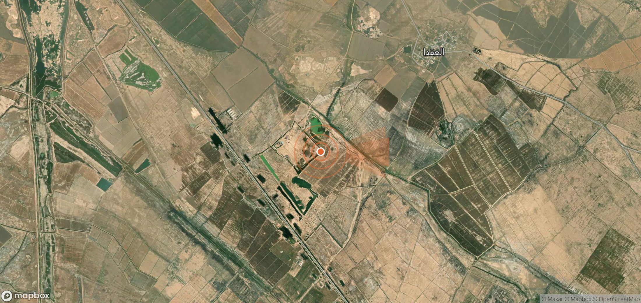 Satellite map of methane plume locations in Iran