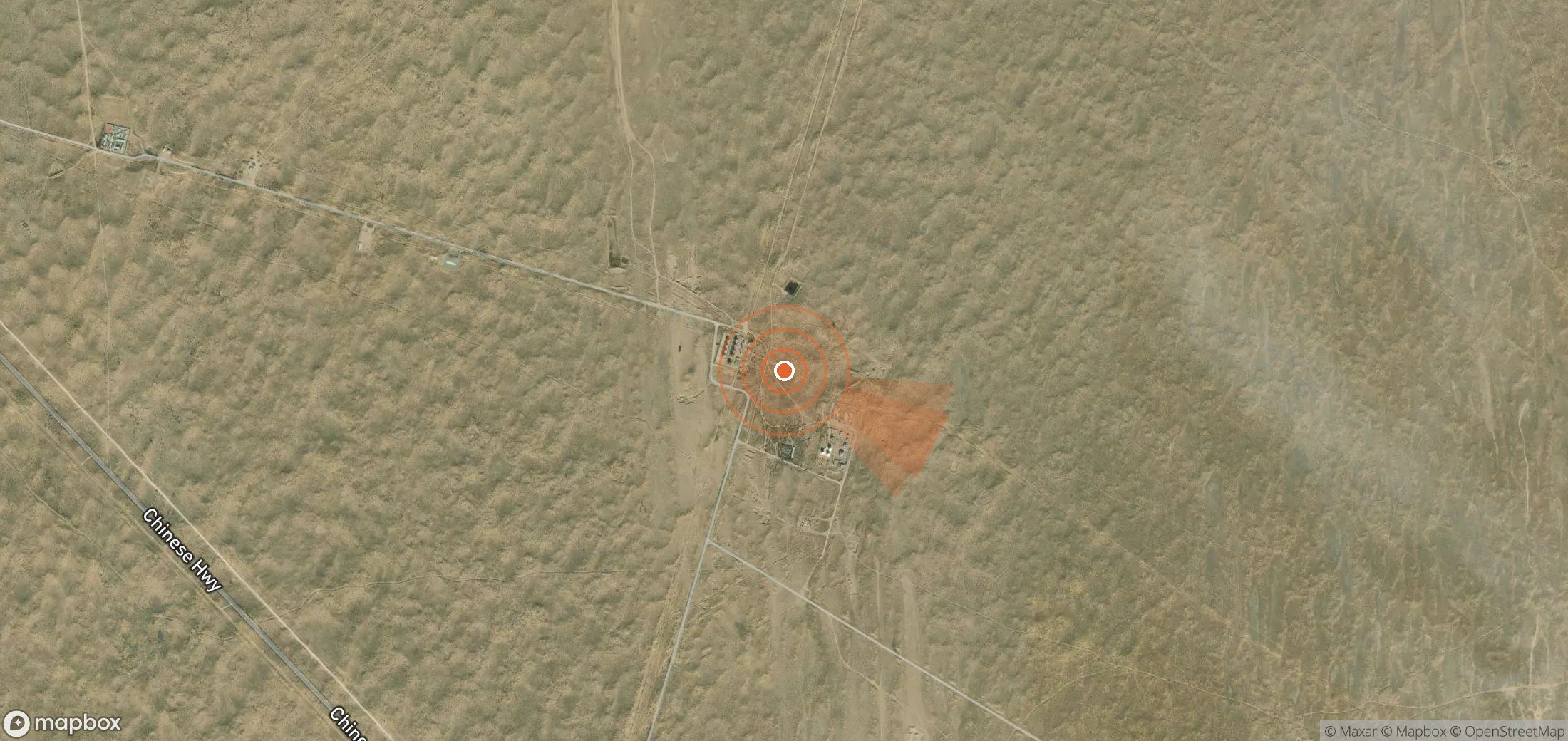Satellite map of methane plume locations in Turkmenistan