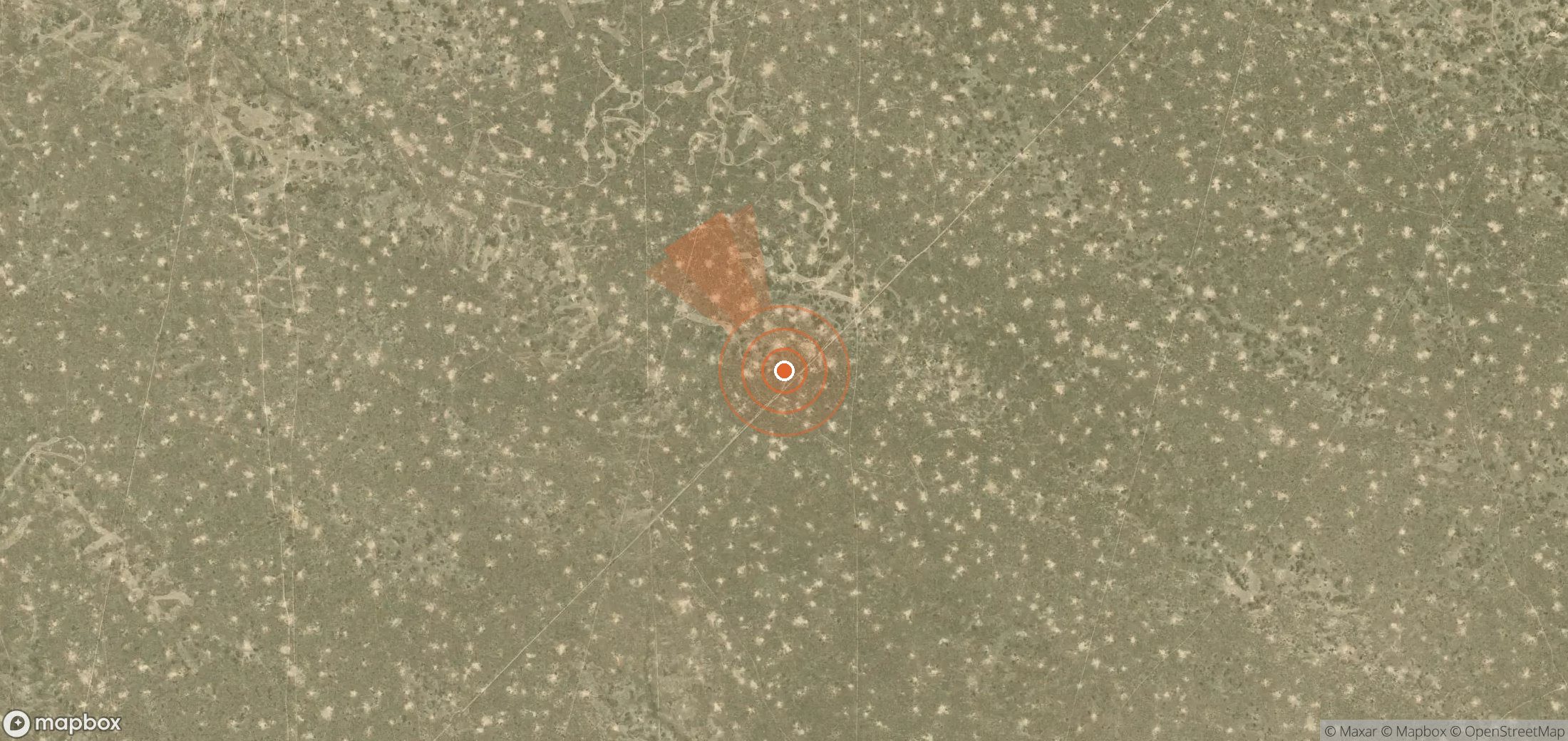 Mapa satelital de plumas de metano en Uzbekistán