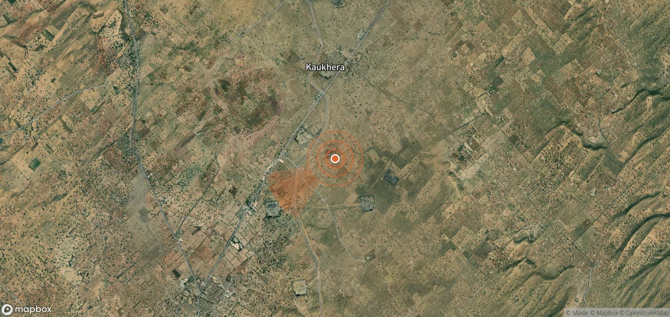 Satellite map of methane plume locations in India