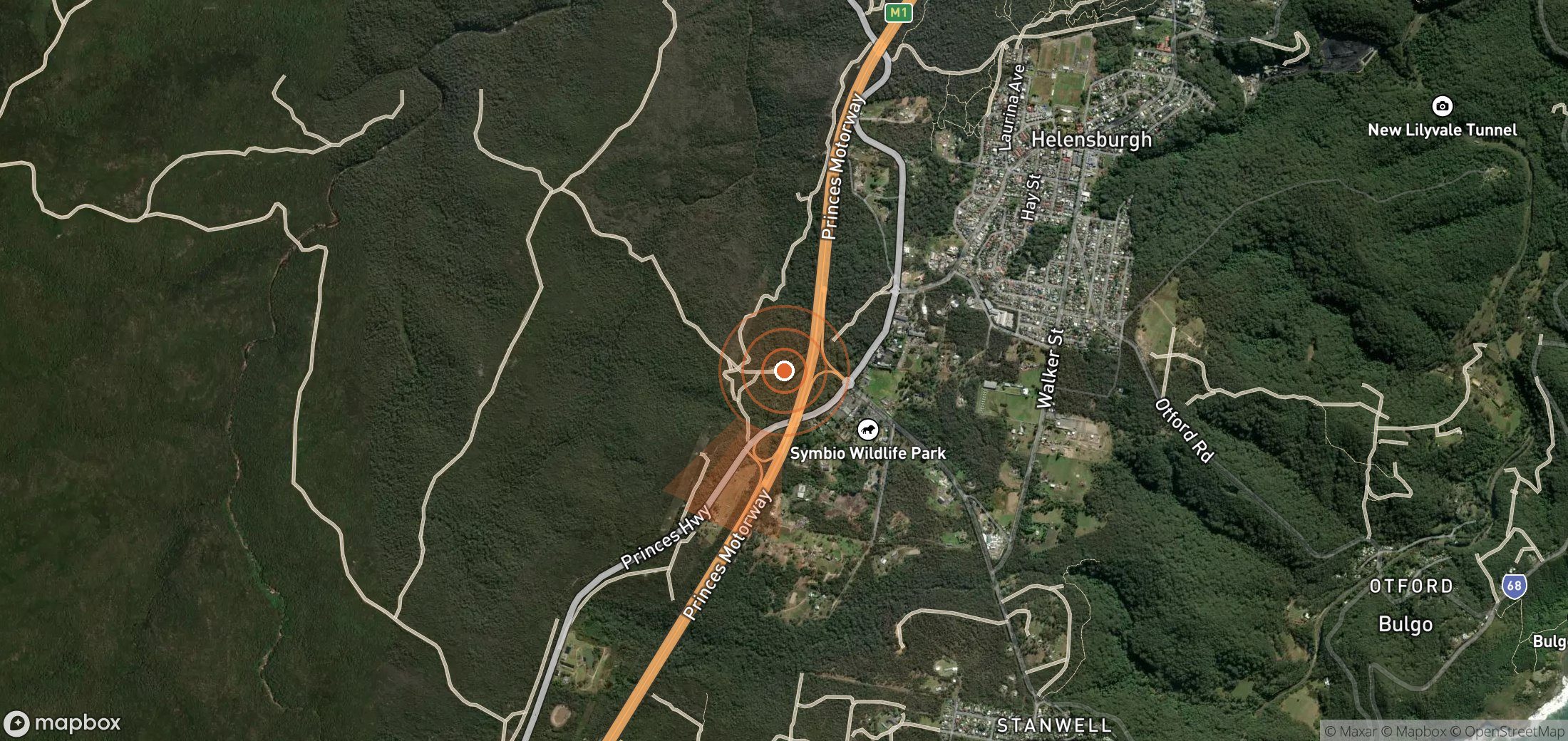 Mapa satelital de plumas de metano en Australia