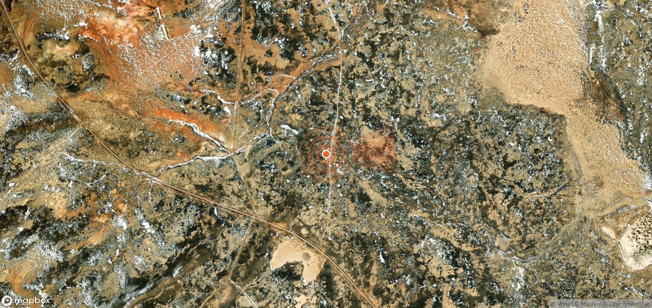 Mapa satelital de plumas de metano en Kazajistán