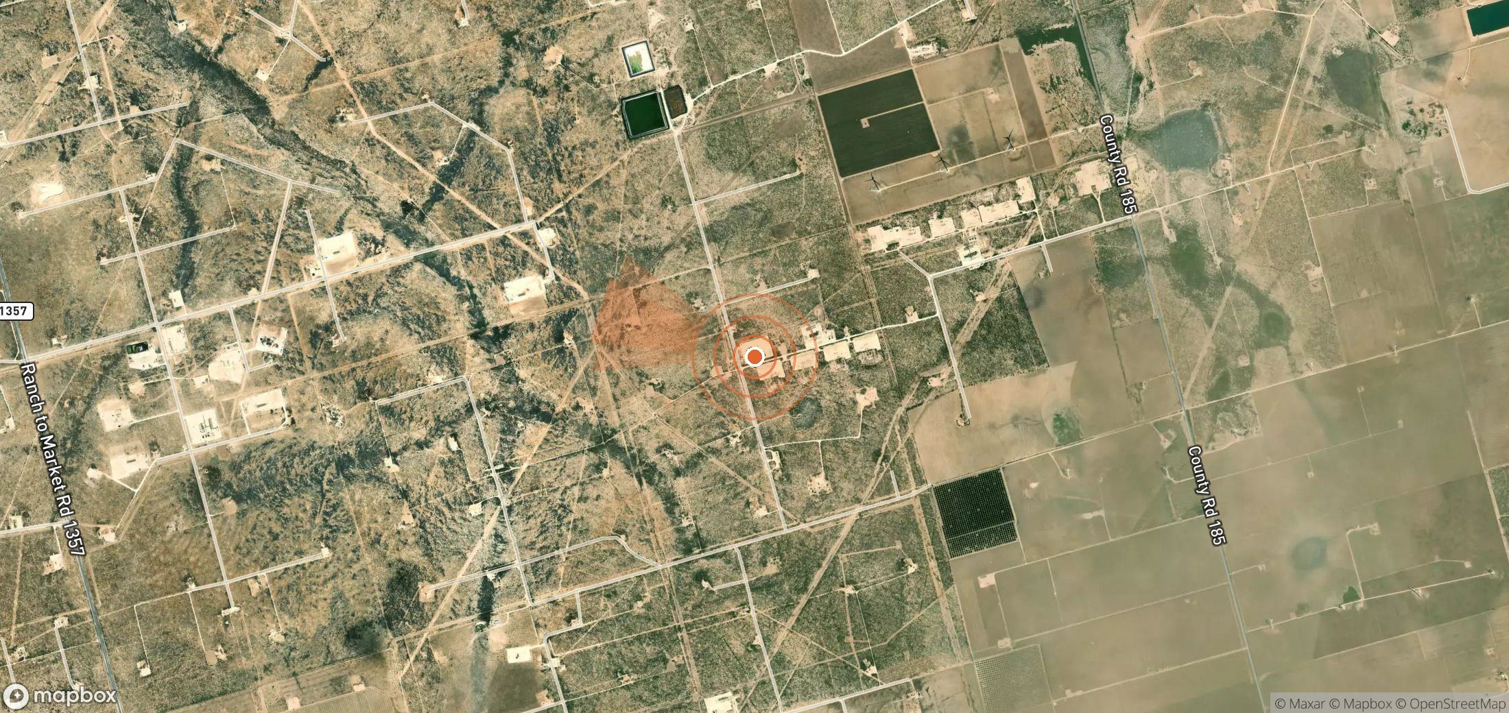 Mapa satelital de plumas de metano en Estados Unidos