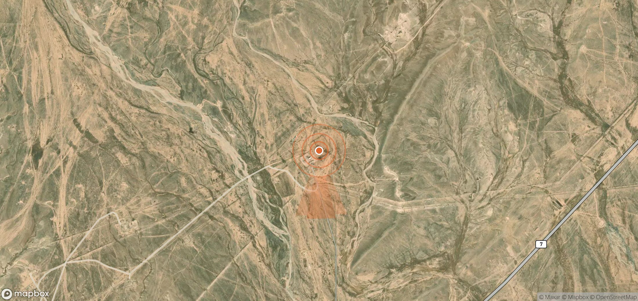 Mapa satelital de plumas de metano en Siria