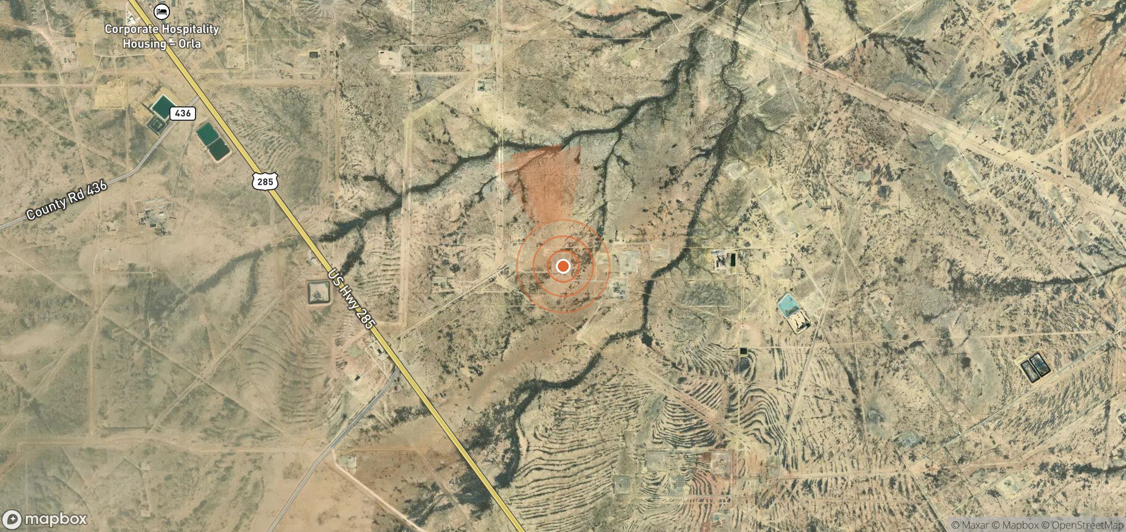 Mapa satelital de plumas de metano en Estados Unidos