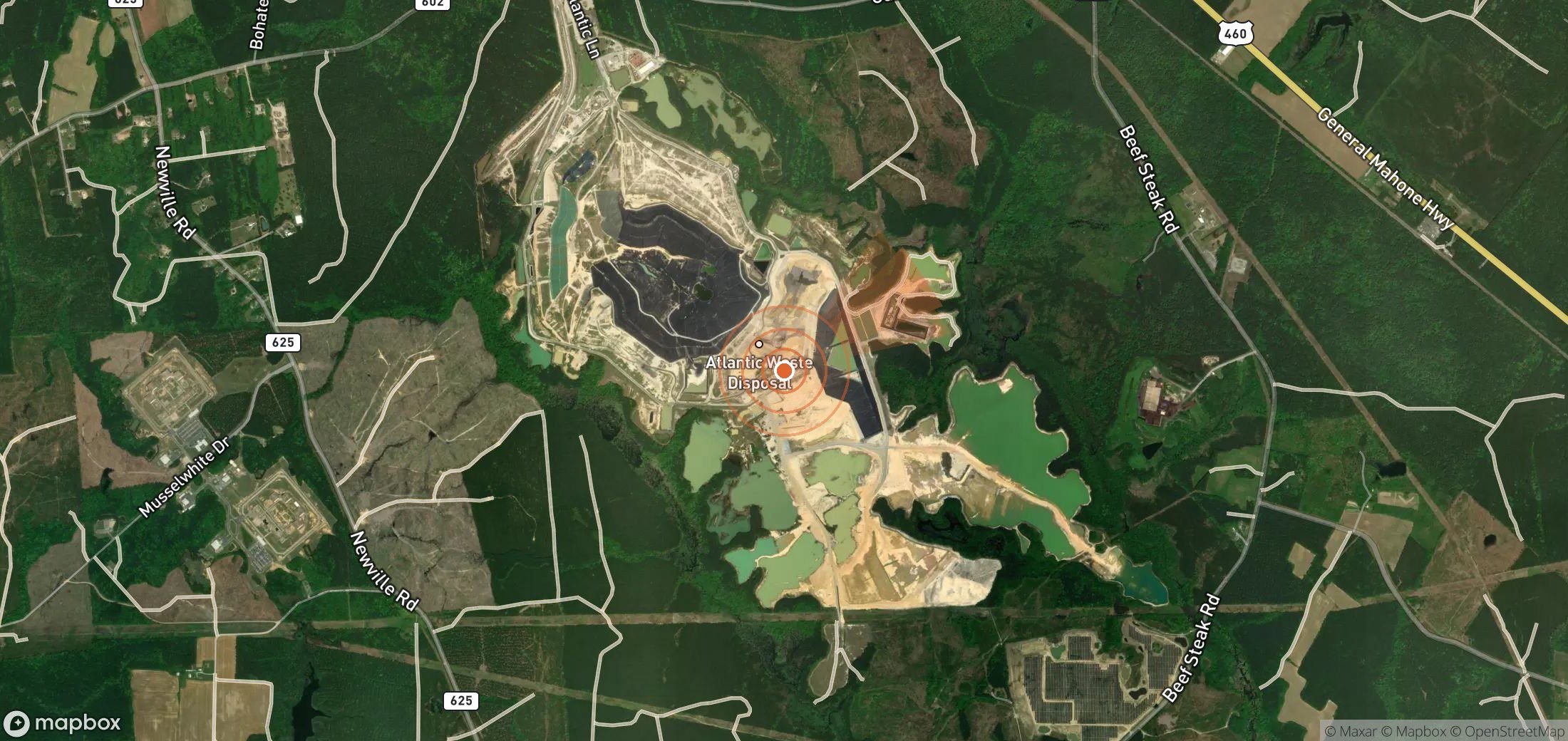Mapa satelital de plumas de metano en Estados Unidos