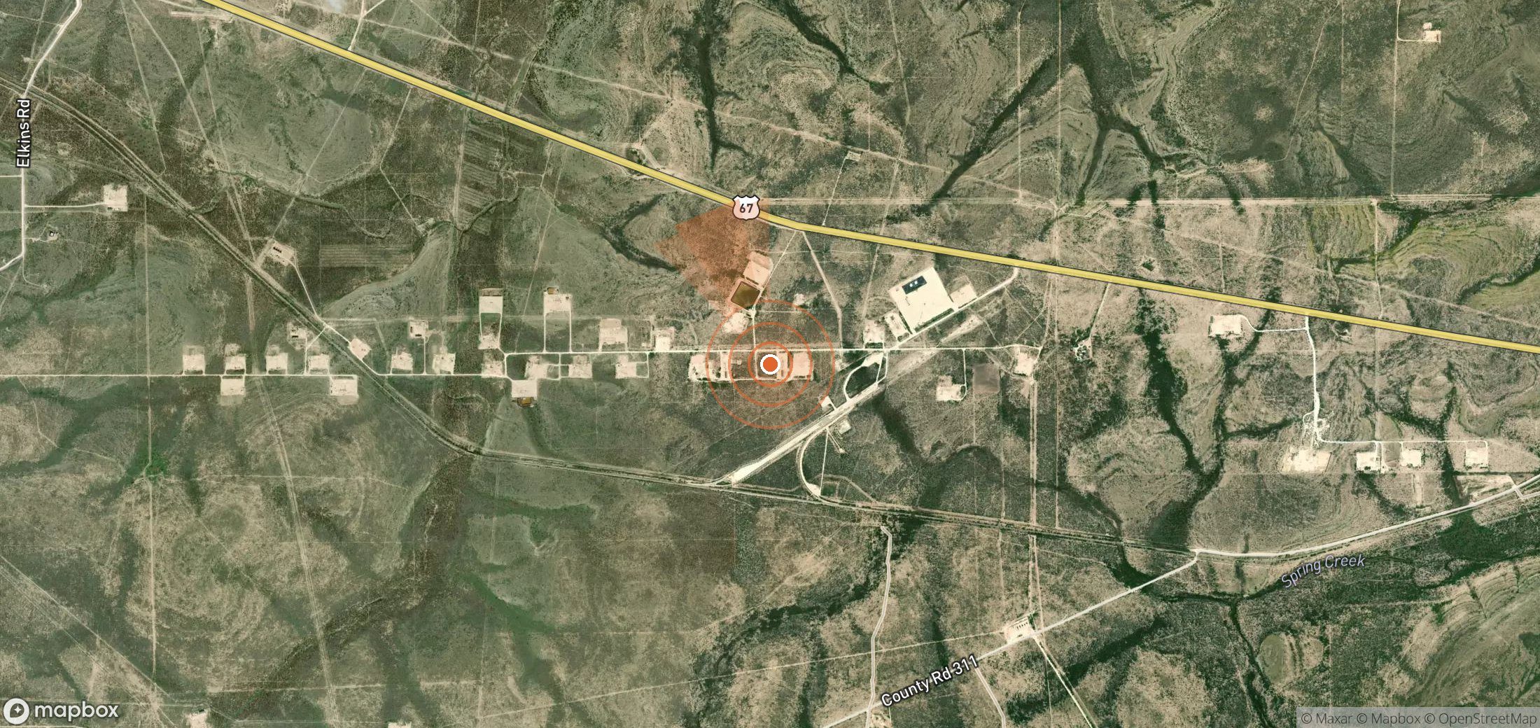 Mapa satelital de plumas de metano en Estados Unidos
