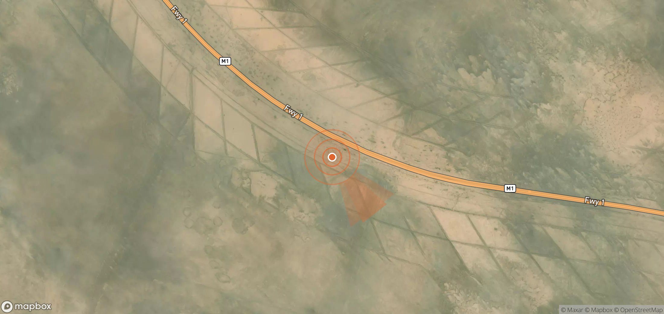 Mapa satelital de plumas de metano en Irak