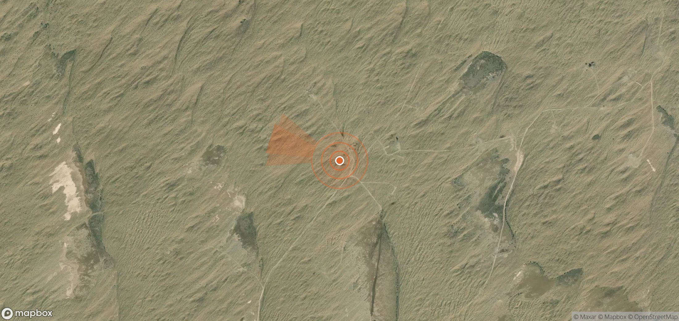 Mapa satelital de plumas de metano en Turkmenistán