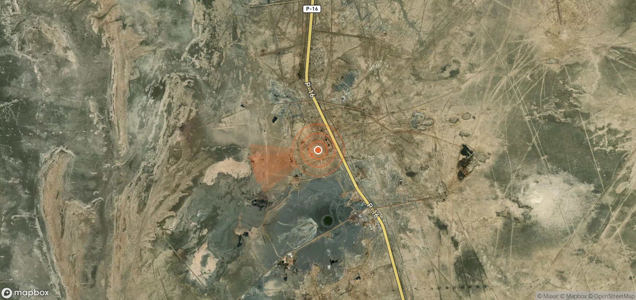 Satellite map of methane plume locations in Turkmenistan