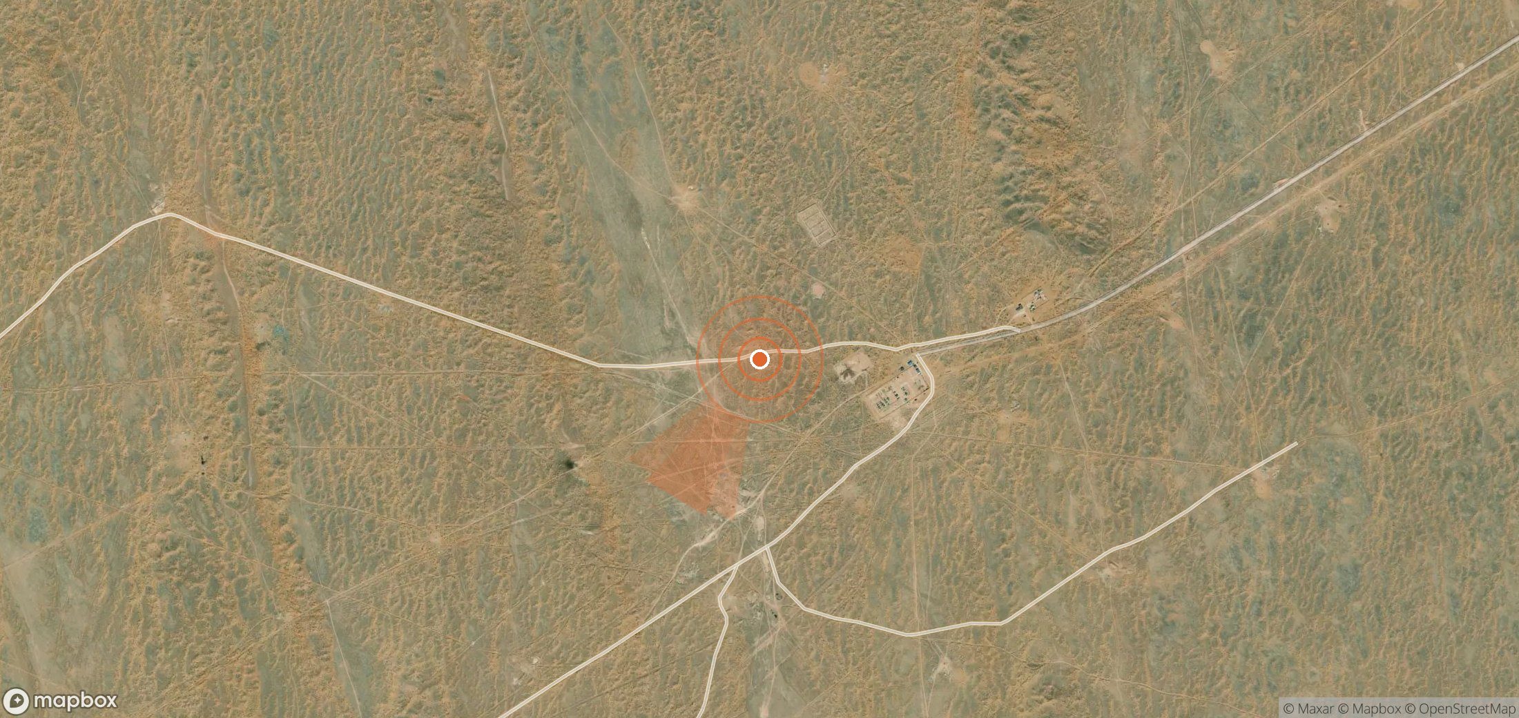 Mapa satelital de plumas de metano en Turkmenistán