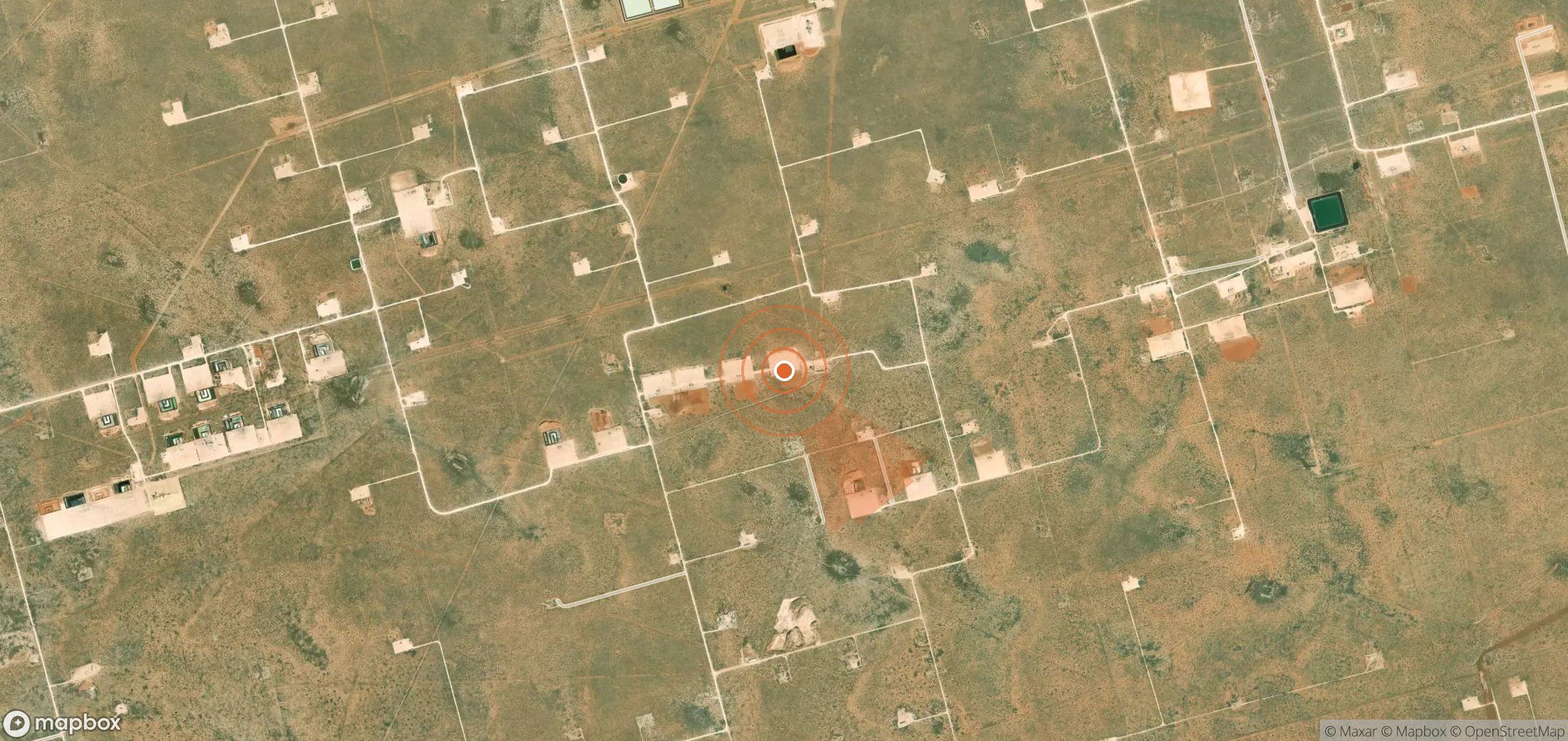 Mapa satelital de plumas de metano en Estados Unidos