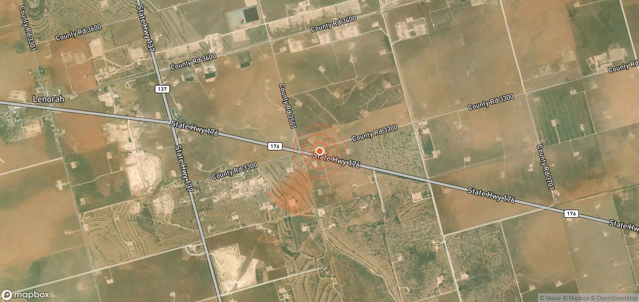 Satellite map of methane plume locations in United States