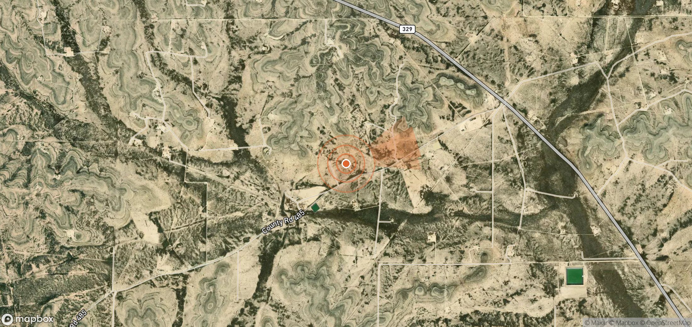 Mapa satelital de plumas de metano en Estados Unidos