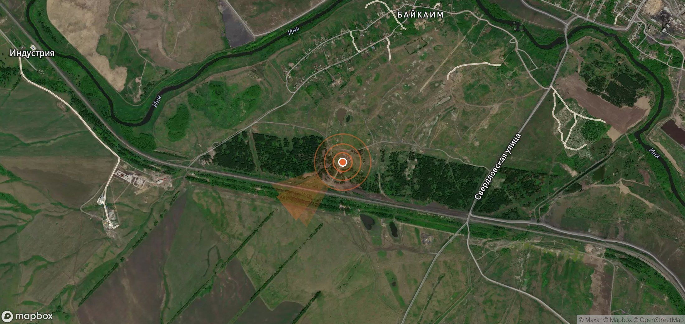 Mapa satelital de plumas de metano en Rusia