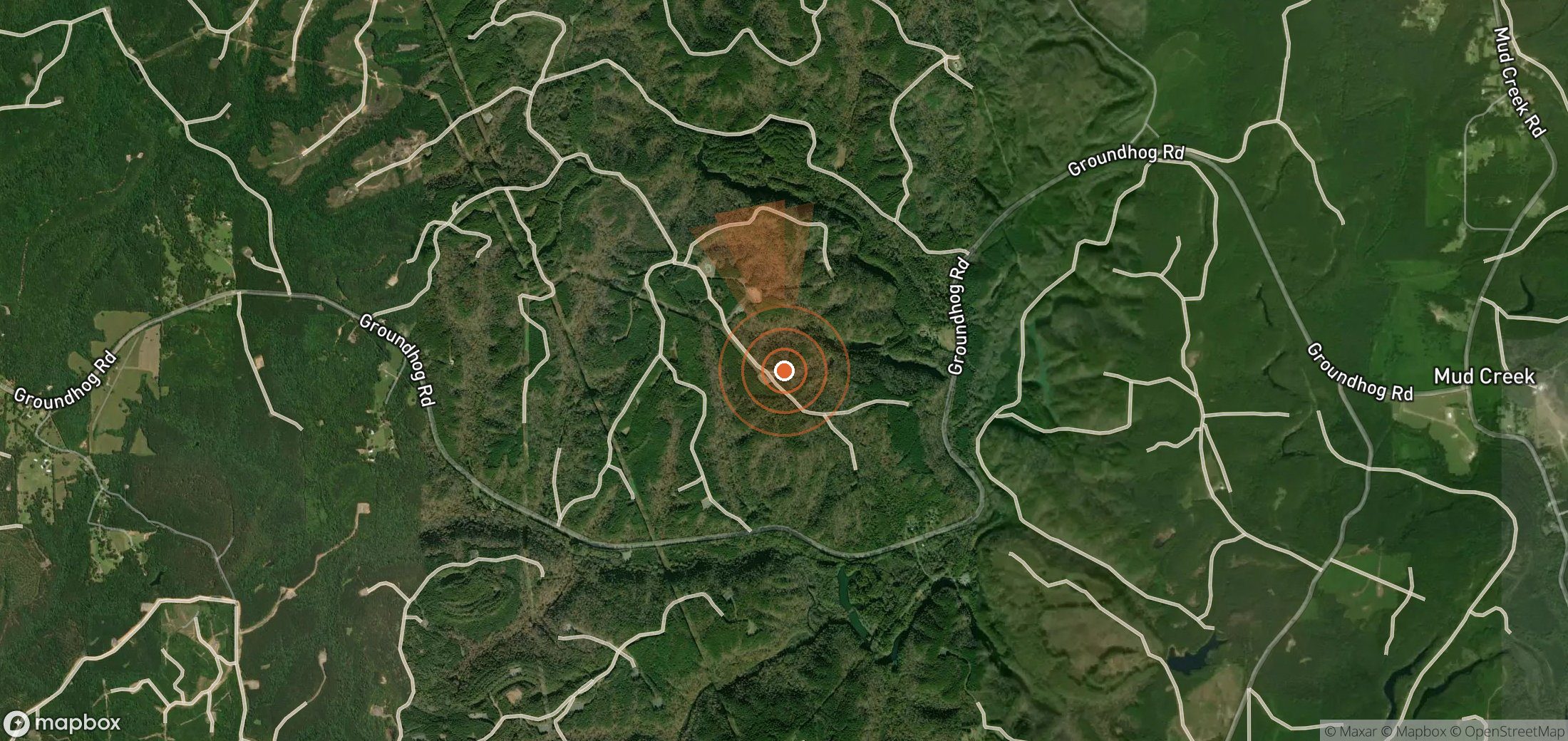 Satellite map of methane plume locations in United States