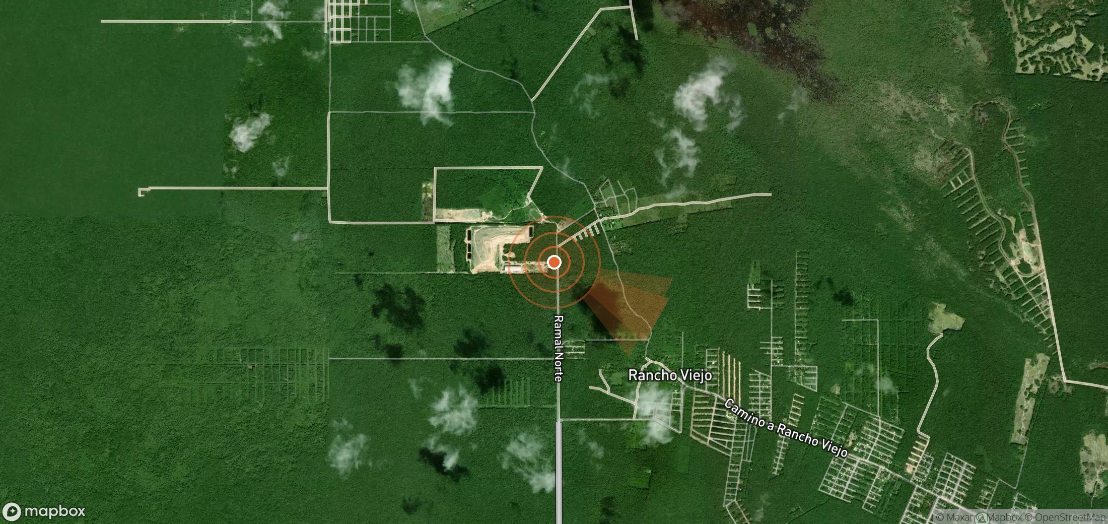 Satellite map of methane plume locations in Mexico