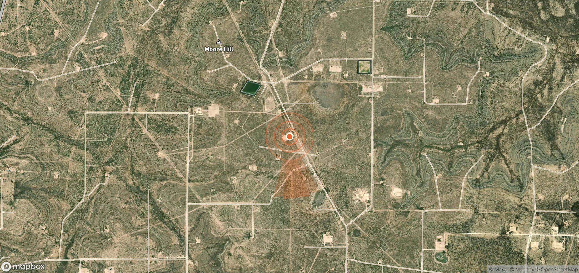 Mapa satelital de plumas de metano en Estados Unidos