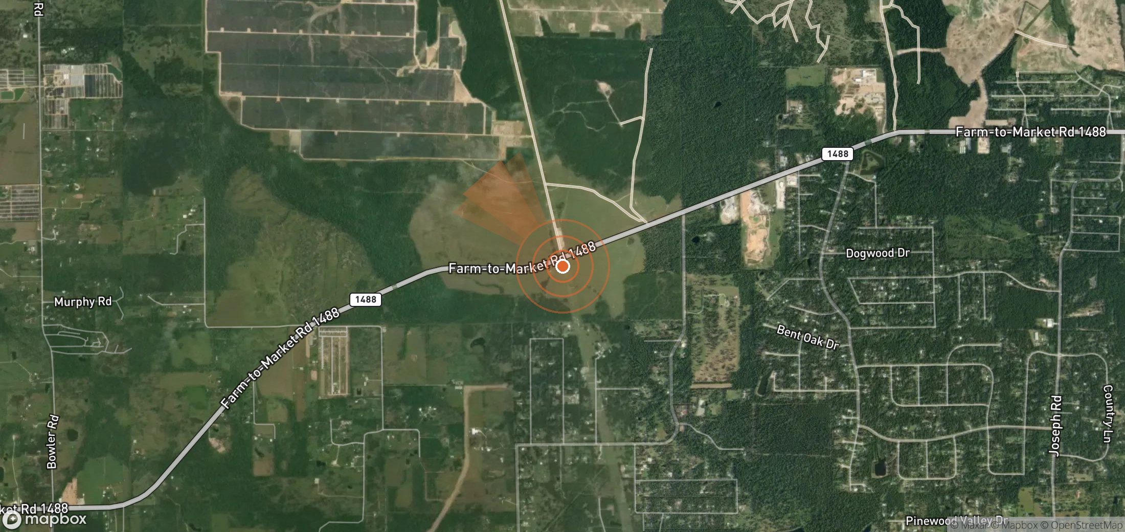 Satellite map of methane plume locations in United States