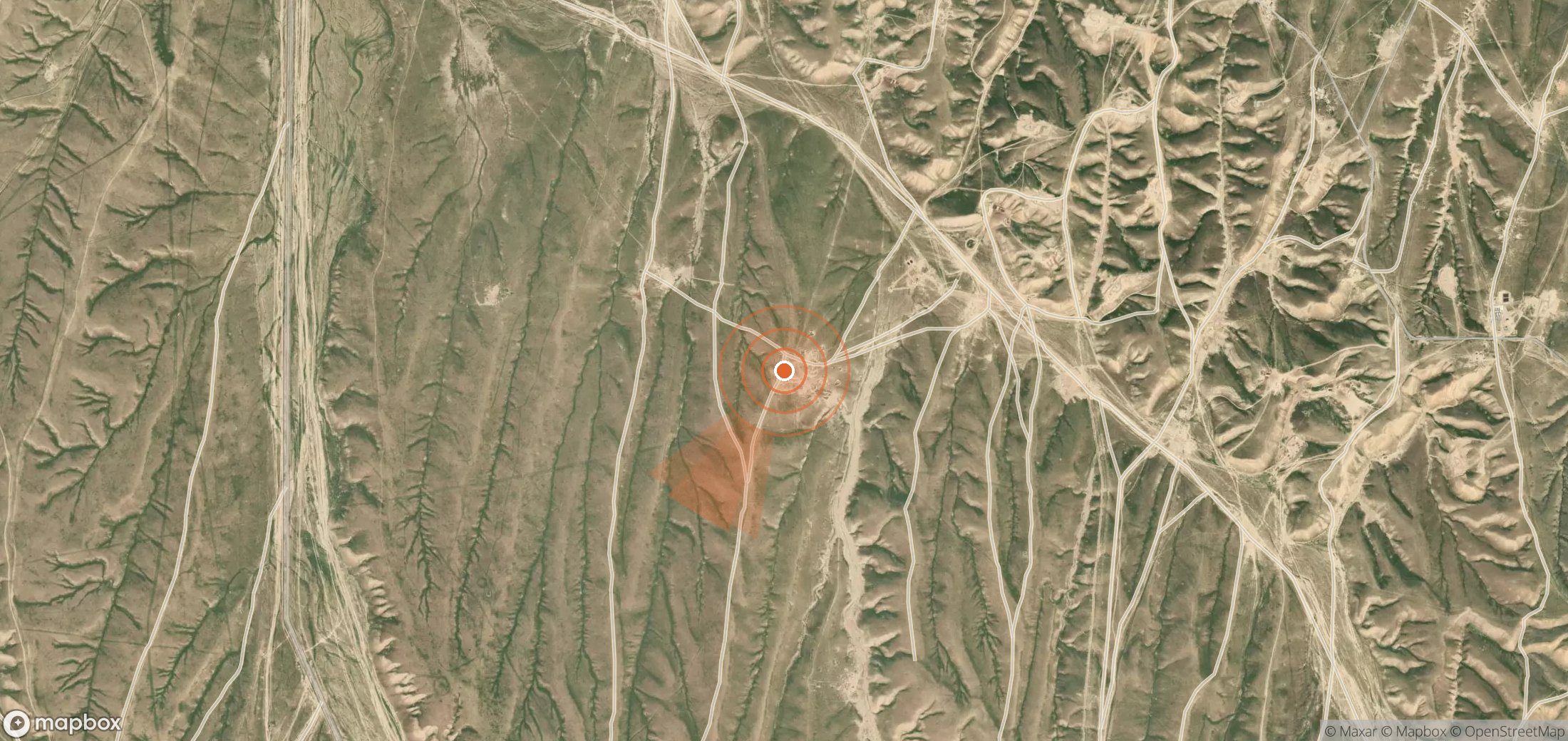 Mapa satelital de plumas de metano en Uzbekistán