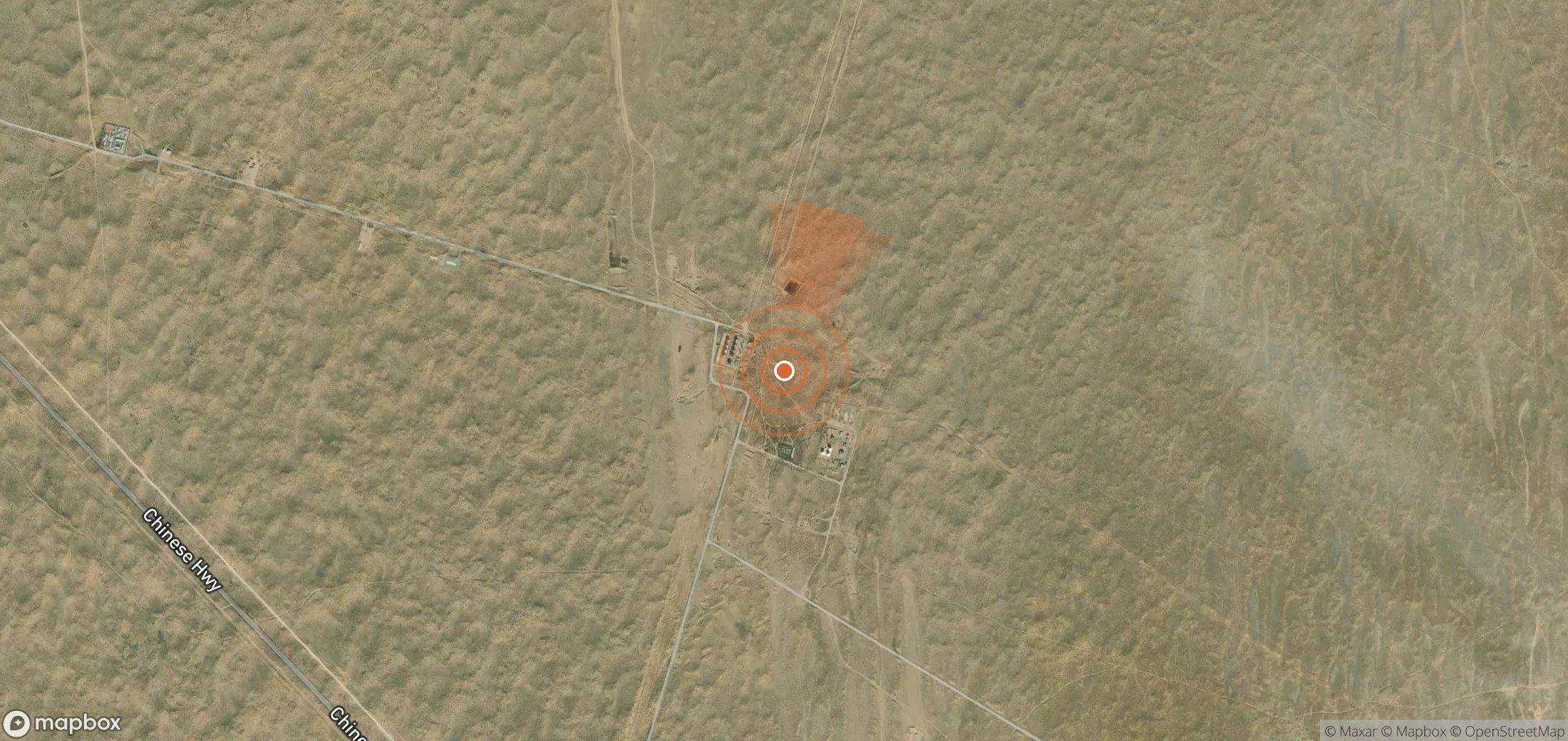 Satellite map of methane plume locations in Turkmenistan