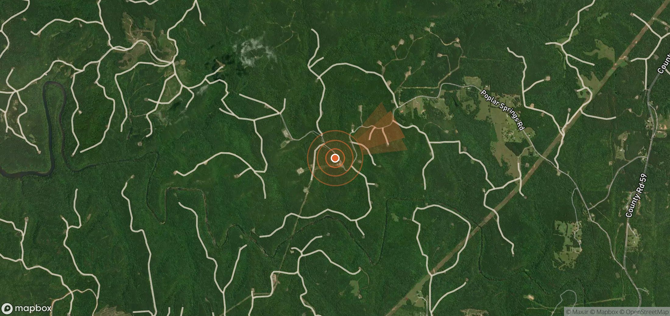 Mapa satelital de plumas de metano en Estados Unidos