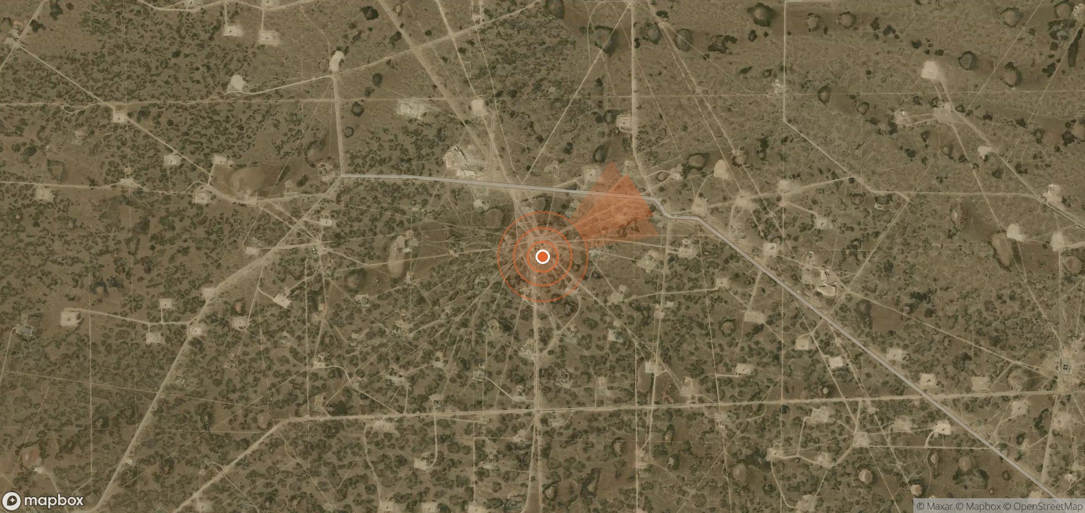 Mapa satelital de plumas de metano en Argentina