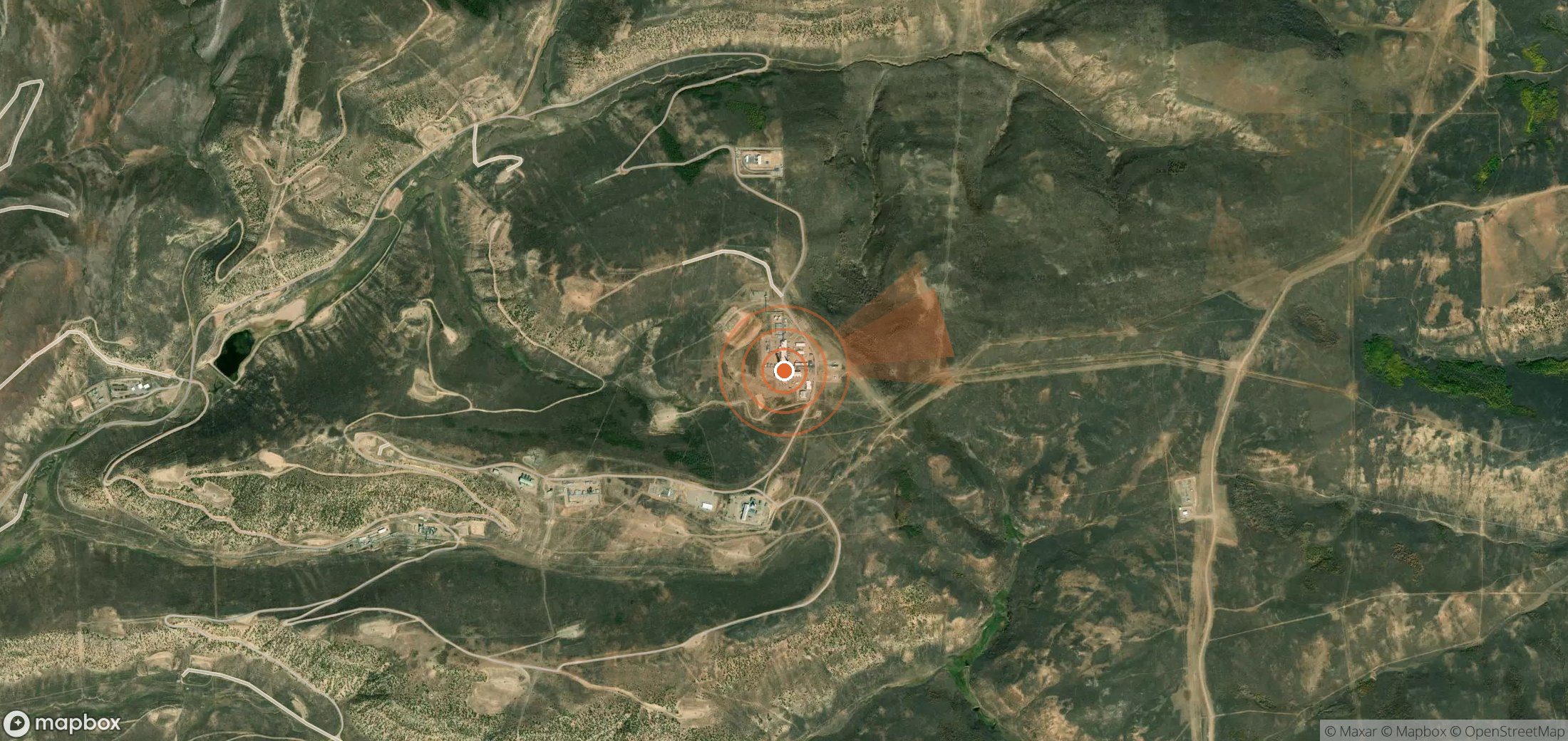Mapa satelital de plumas de metano en Estados Unidos