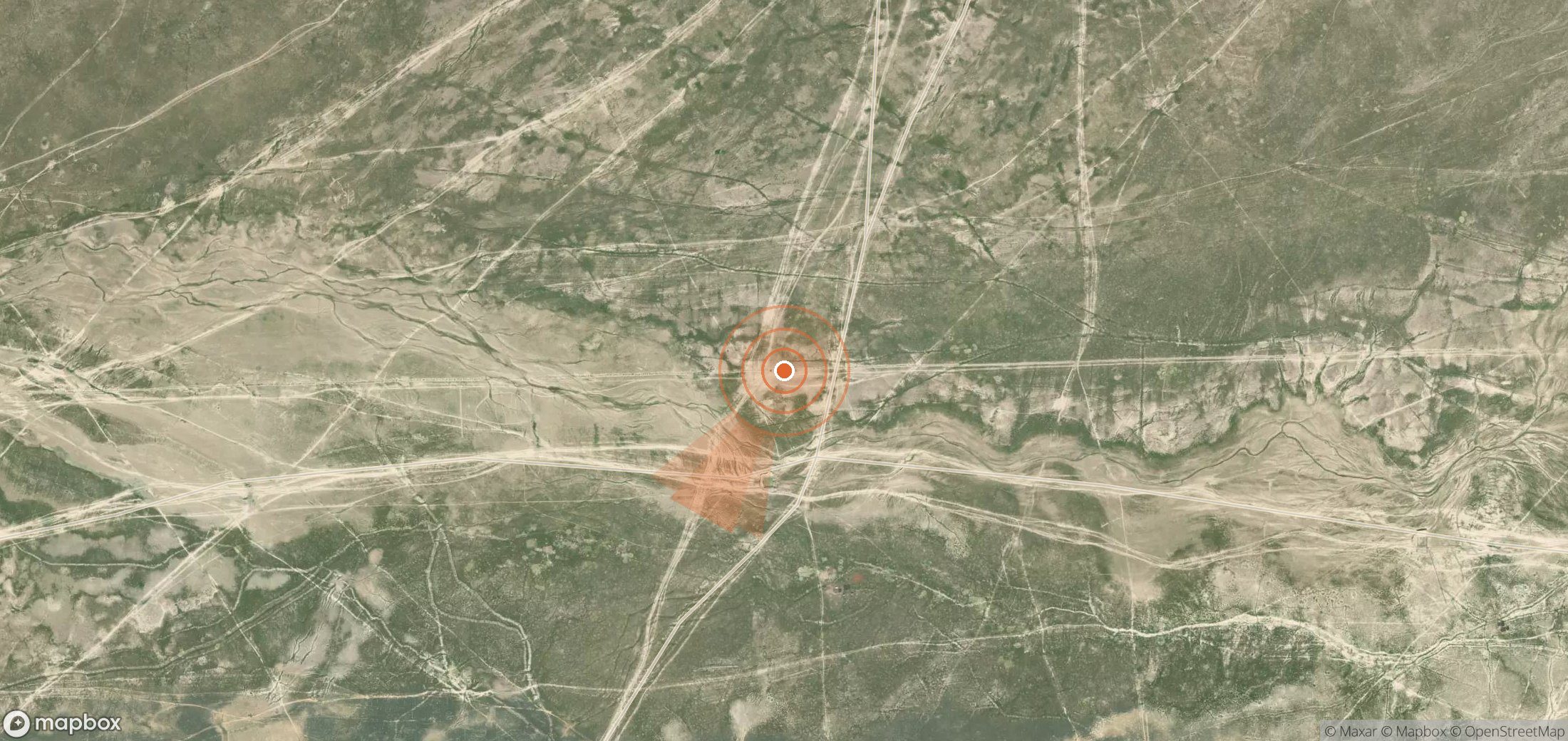 Mapa satelital de plumas de metano en Turkmenistán