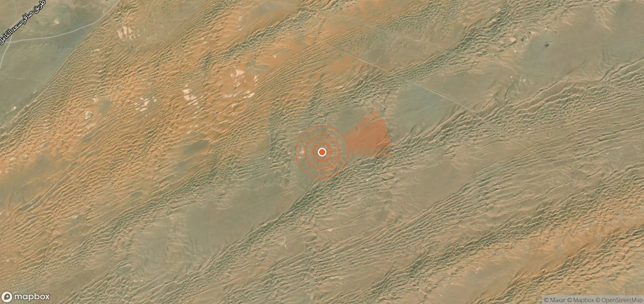 Satellite map of methane plume locations in Yemen