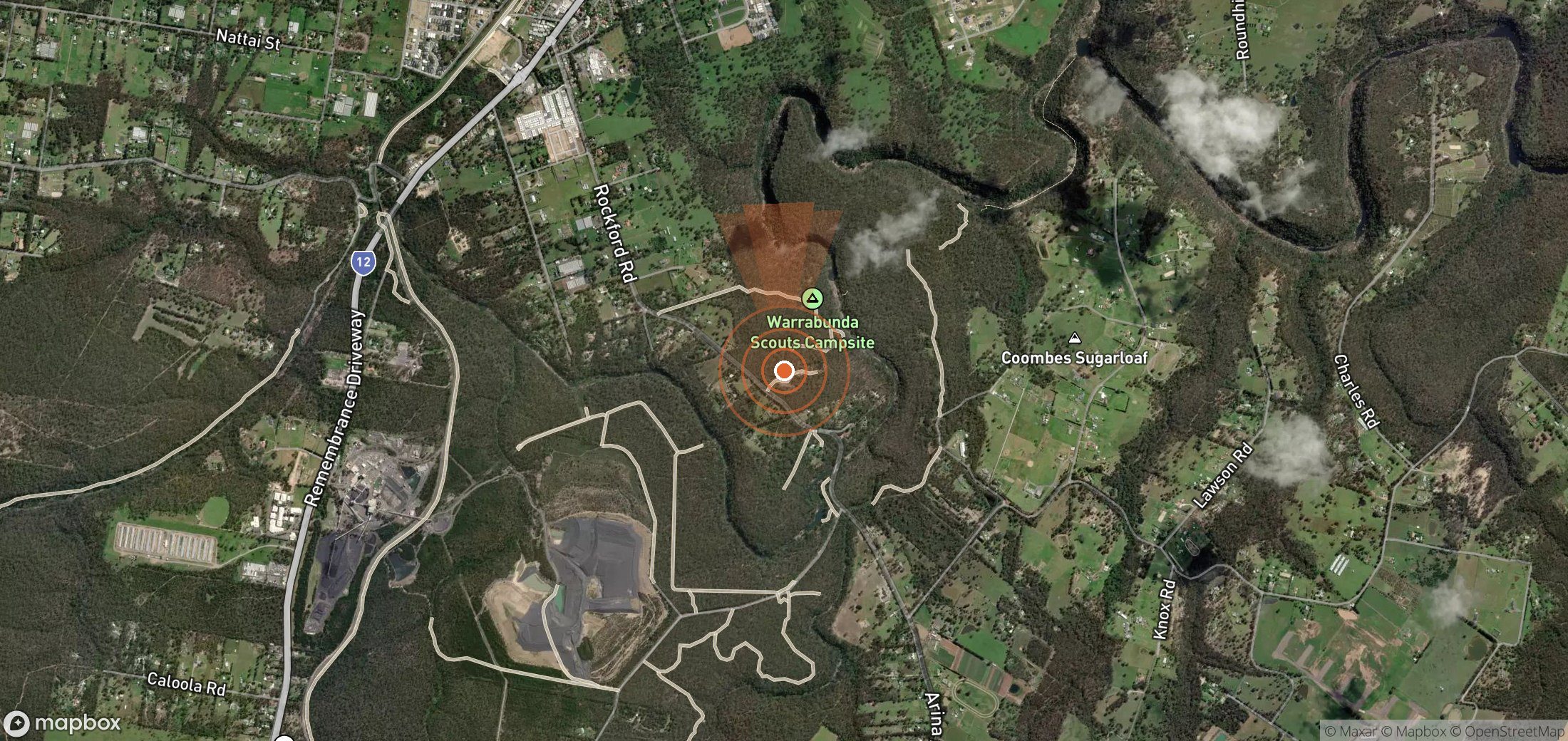 Mapa satelital de plumas de metano en Australia