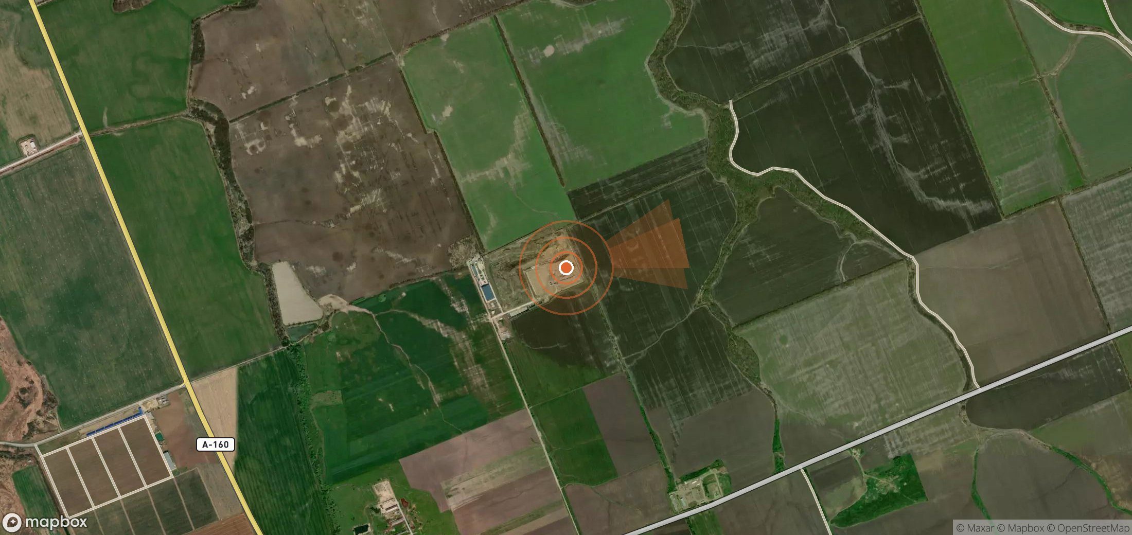 Mapa satelital de plumas de metano en Rusia
