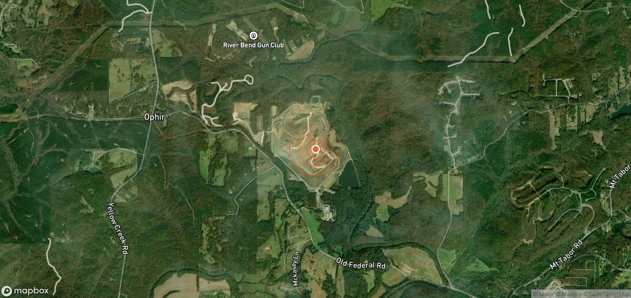 Satellite map of methane plume locations in United States